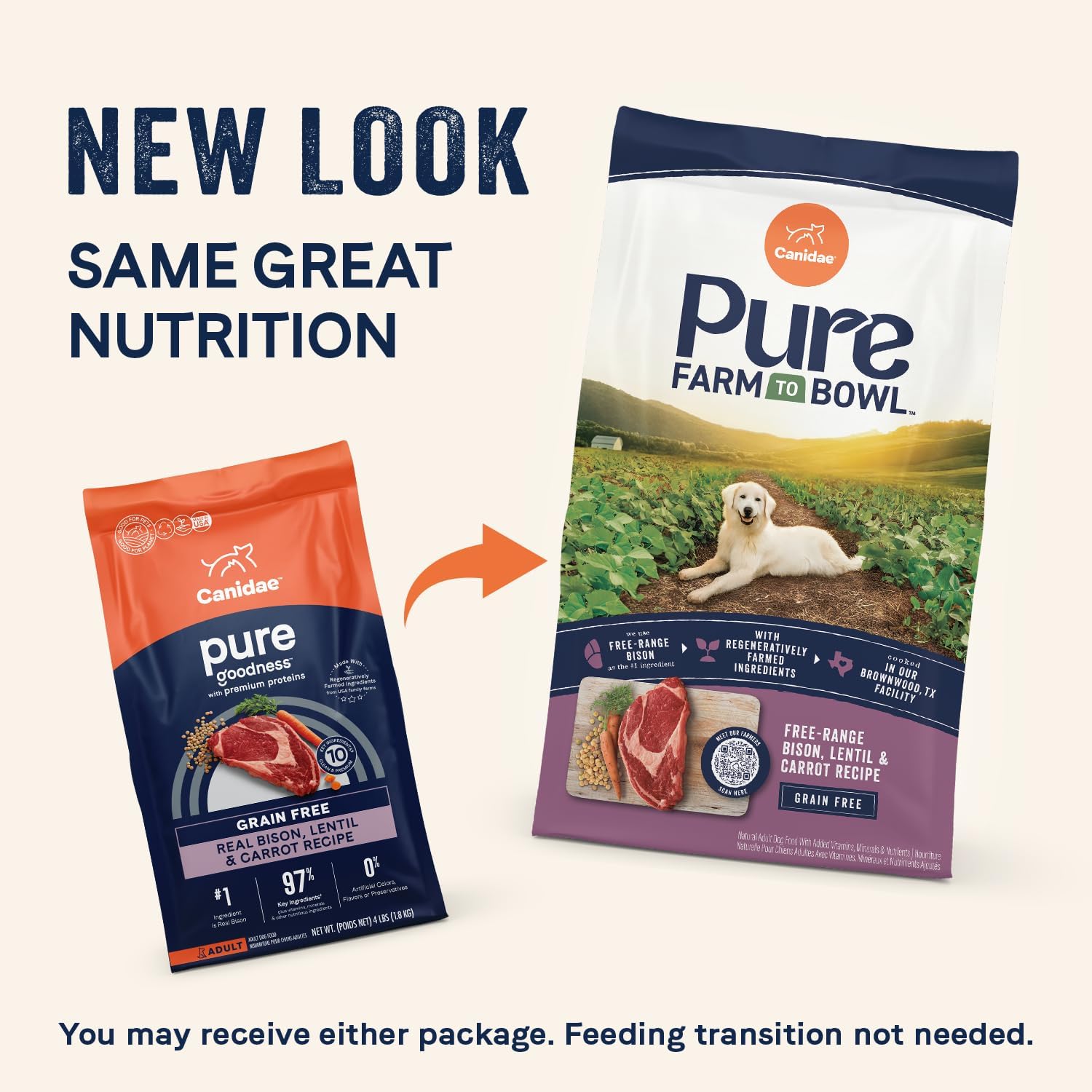 Canidae Pure Farm to Bowl Dry Dog Food - Balanced Nutrition for Adult Dogs - Limited Ingredient Formula - Grain, Wheat & Soy-Free - 22 lb - Wild-Caught Salmon & Sweet Potato Recipe