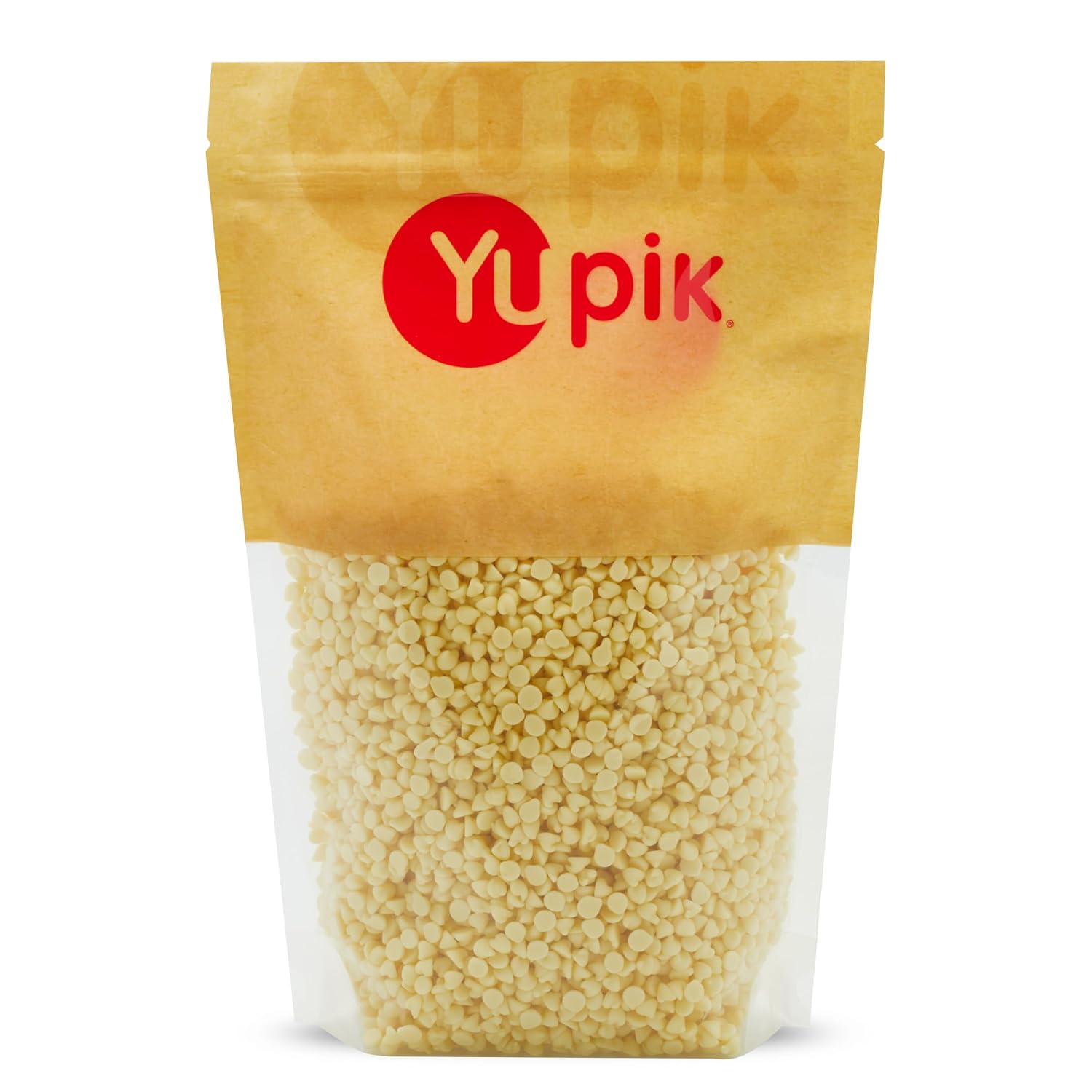 Yupik White Chocolate Chips, 2.2 lb (35.2 oz), Gluten-Free, Kosher, Small Size, Made with Cocoa Butter, Sweet Flavor, Melts Smoothly, Ideal for Baking, Snacking & Topping