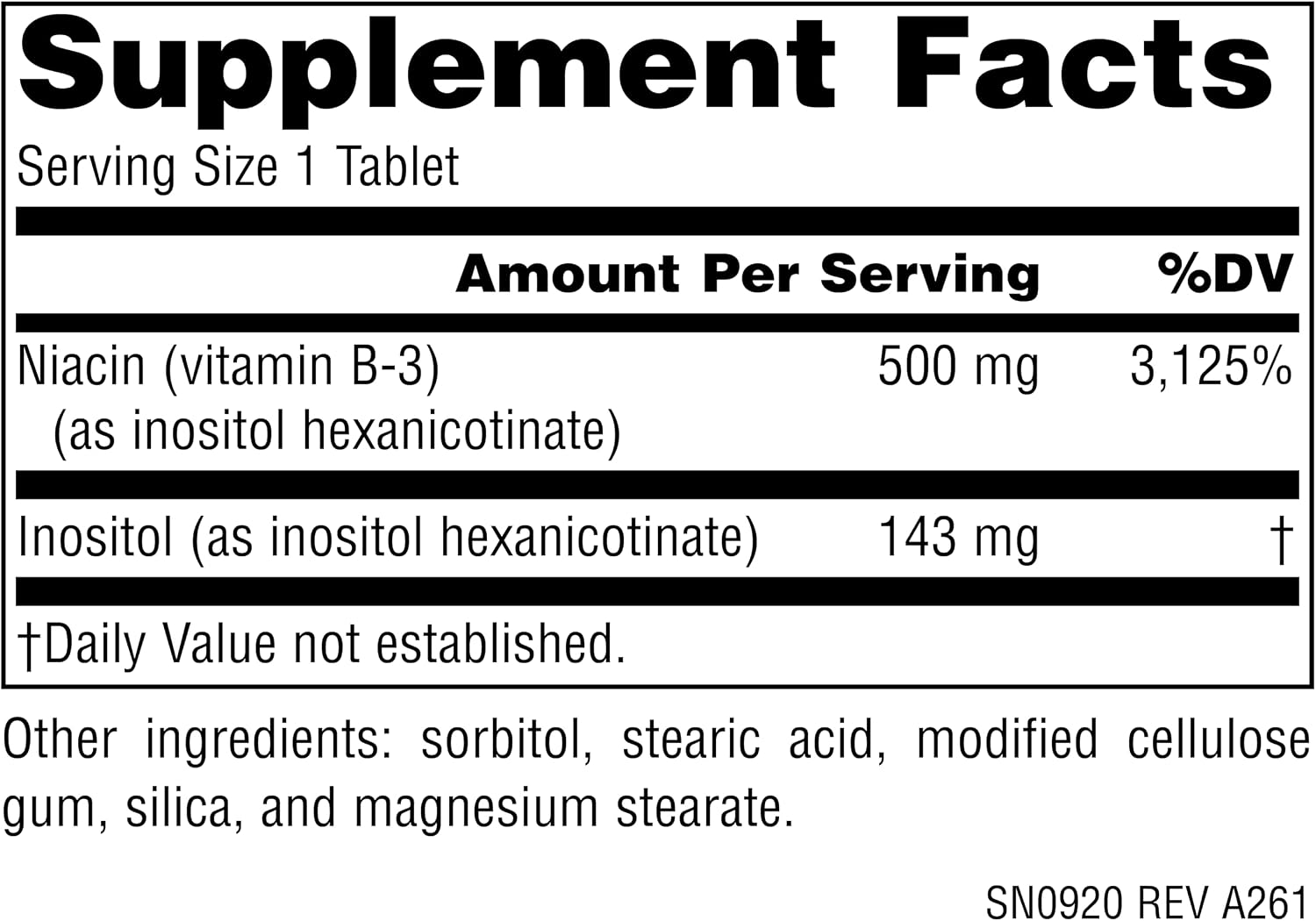 Source Naturals No-Flush Niacin, B-3, 500 mg - 30 VegetarianTablets | Cardiovasular Health | Energy Support*