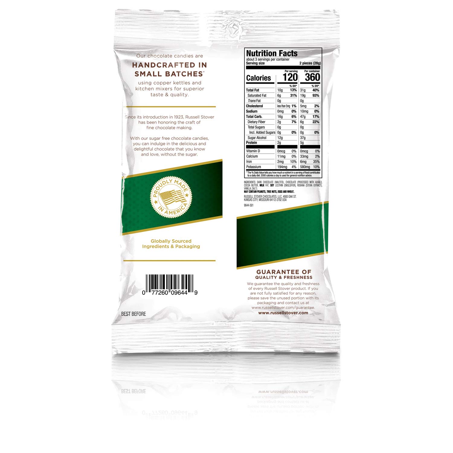 Russell Stover Sugar Free Dark Chocolate Medallions, 3 oz. Bag (270215)