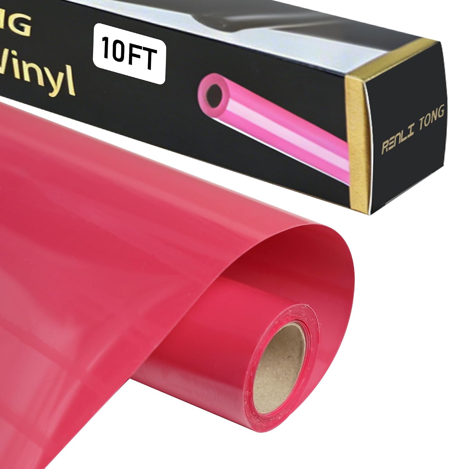 RENLITONG Heat Transfer Vinyl,12 Inch by 10ft White Iron on Vinyl