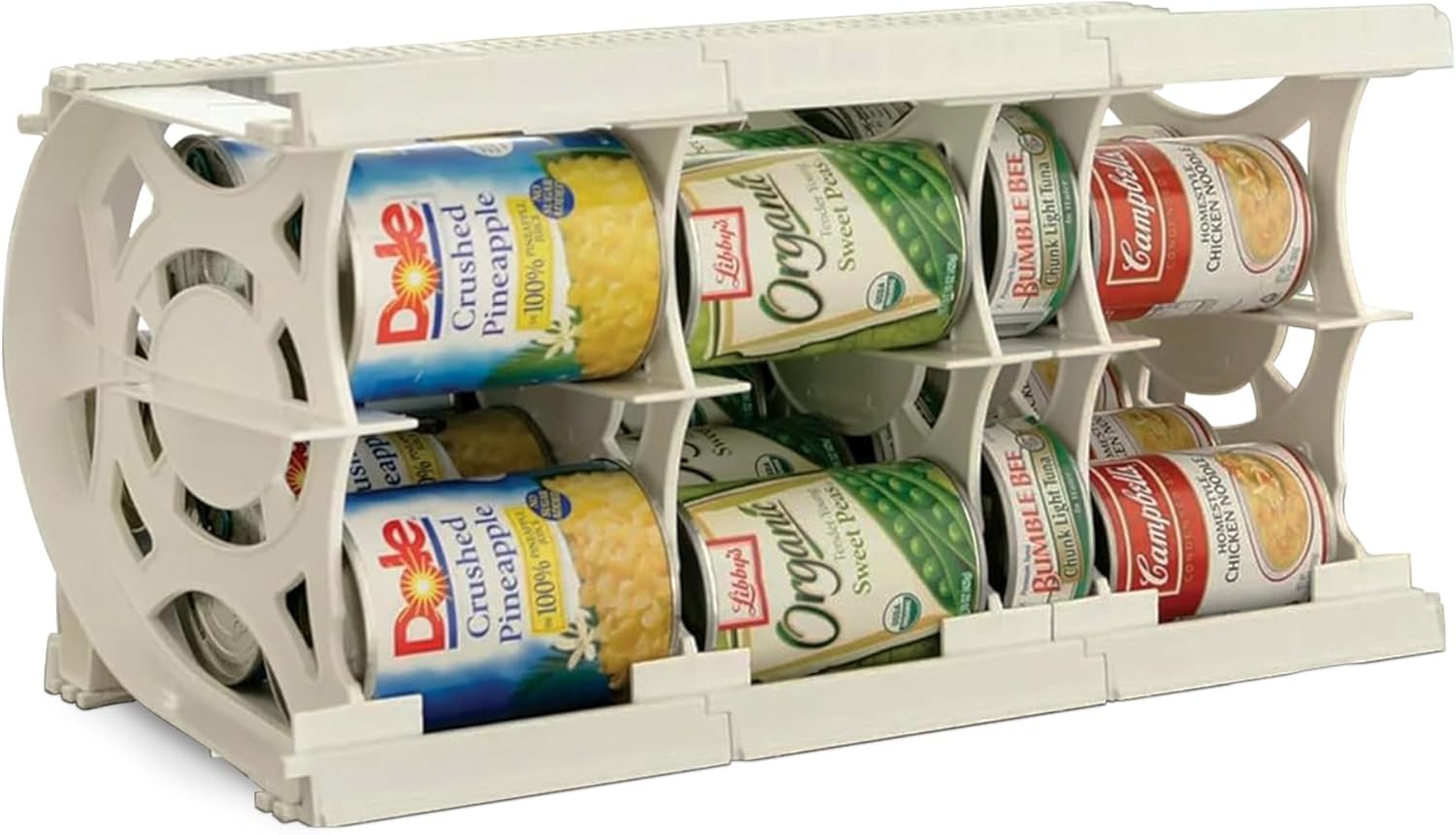 Cansolidator Cupboard - 1-Pack Can Organizer for Pantry, Stackable Soda Can Storage for Kitchen, Holds 20 Cans of Food or Soda