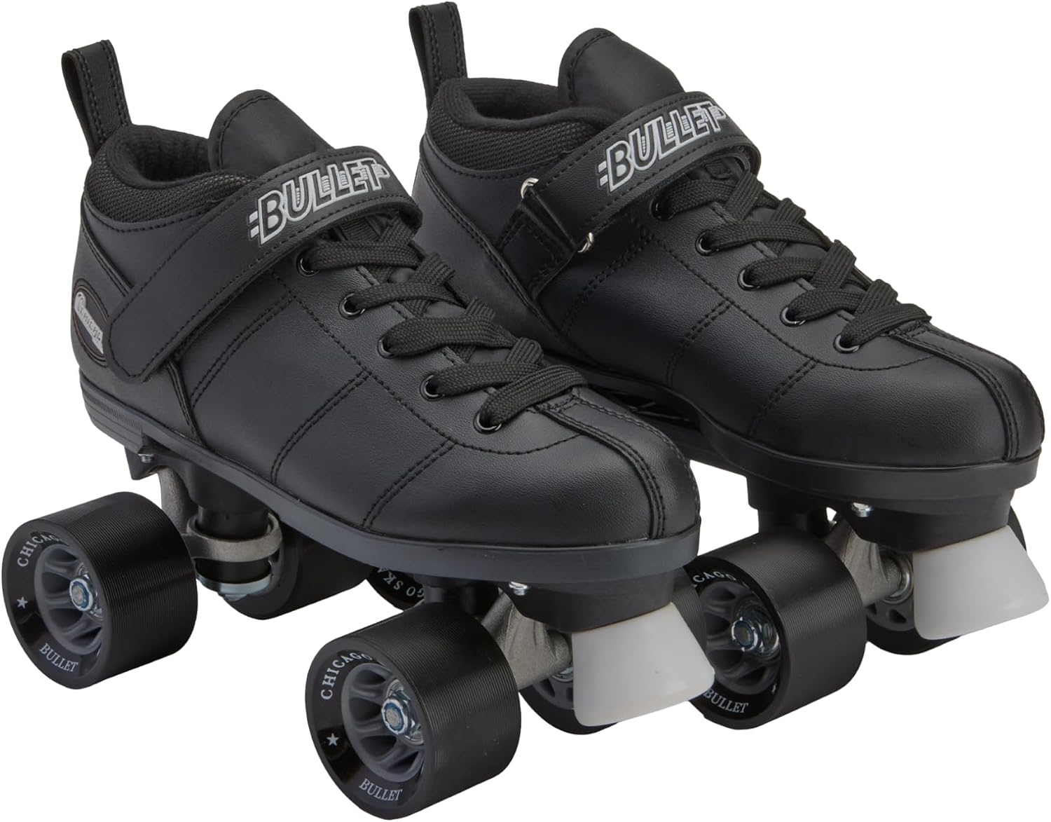 Chicago Skates Bullet Speed Roller Skates – Adjustable Quad Roller Skates Women Men, Durable Skates, Top Performance with Front Stopper, 62mm Urethane Wheels, Low-Cut Ankle Boot, Indoor Outdoor Toys