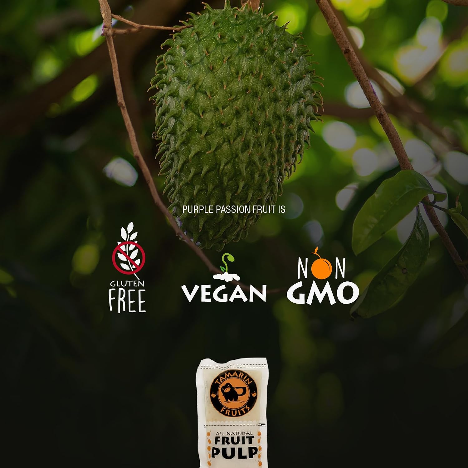 Tamarin Fruits All Natural Frozen Fruit Pulp perfect for Juicing, Cocktails, Smoothies, Desserts, and Baking, No Sugar Added, Gluten Free with No Preservatives, (Yellow Dragon fruit, 4lbs)