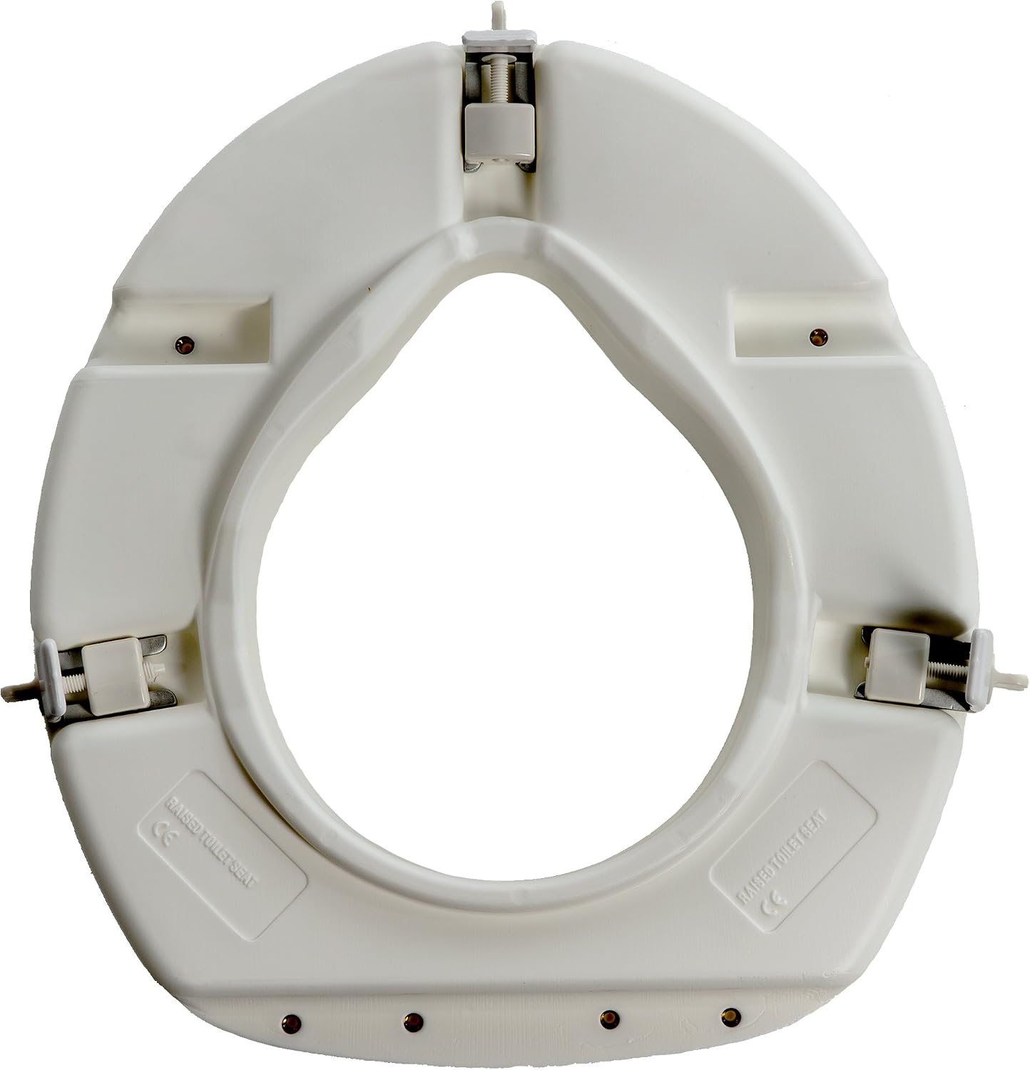 PCP Raised Toilet Seat, Increase Height Over Commode, Elevated, White, 3 Inch Rise