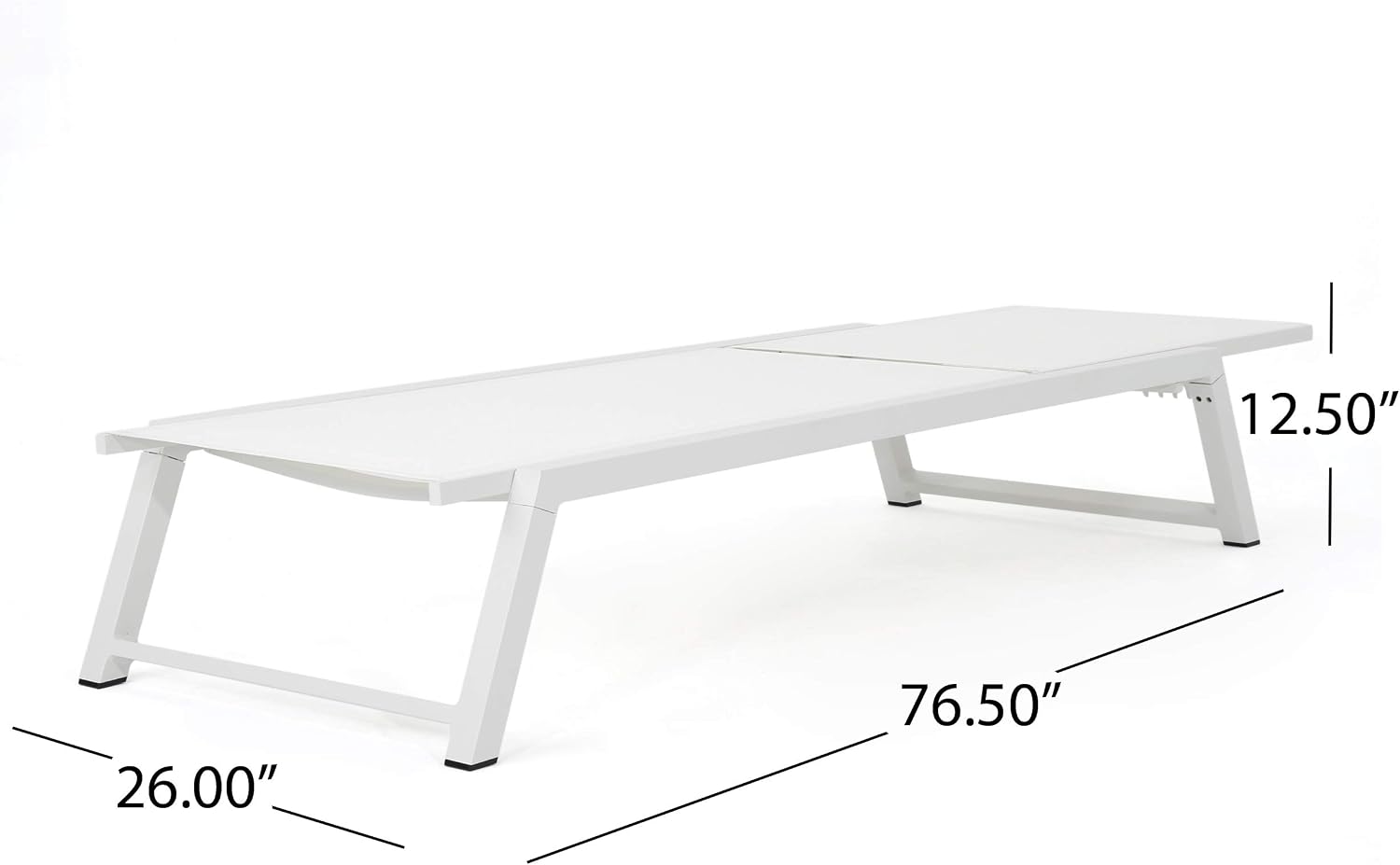 Christopher Knight Home Belle Outdoor Mesh Chaise Lounges, 2-Pcs Set, White Mesh / White