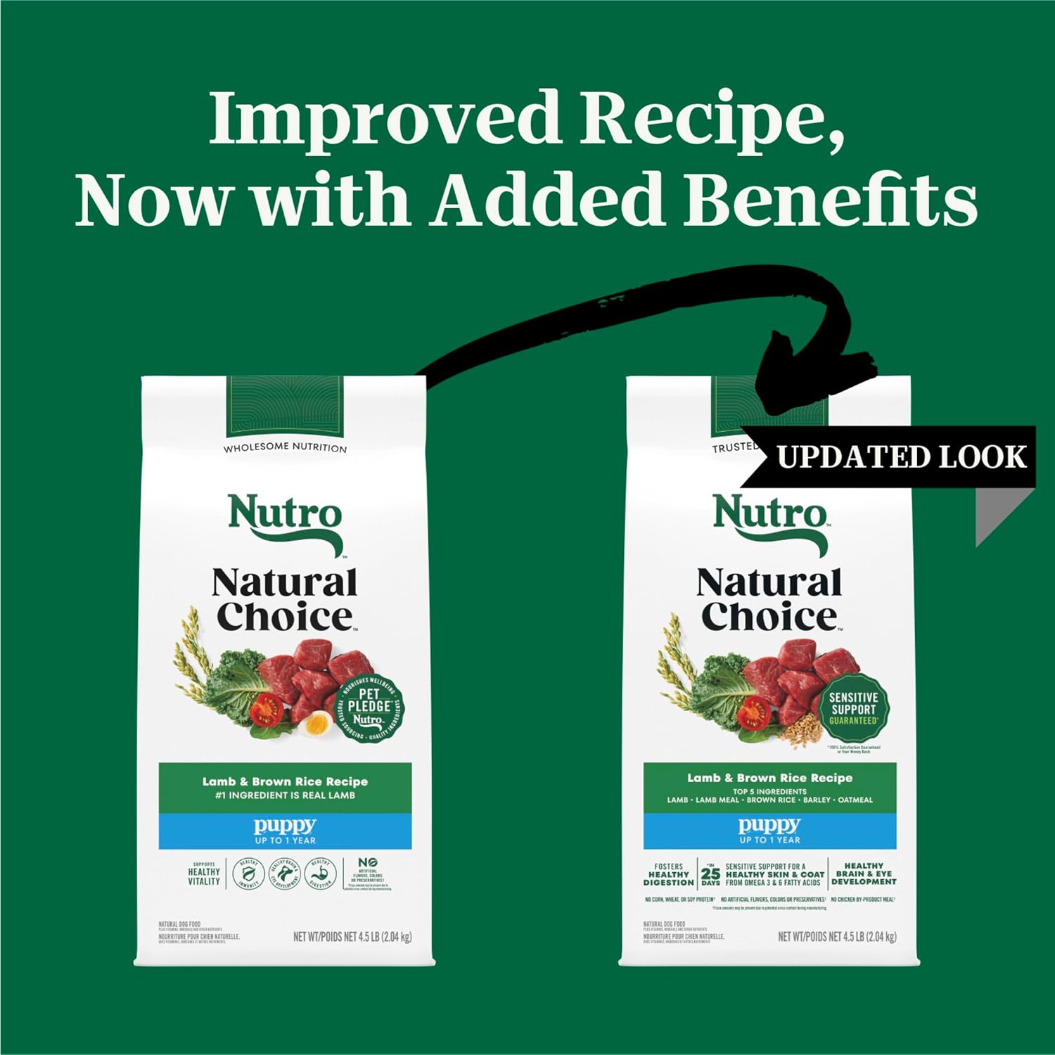 Nutro Natural Choice Puppy Dry Dog Food, Chicken & Brown Rice, 5 lb | Real chicken #1 ingredient, supports brain & eye development, healthy bones & muscles, non-GMO, made in USA