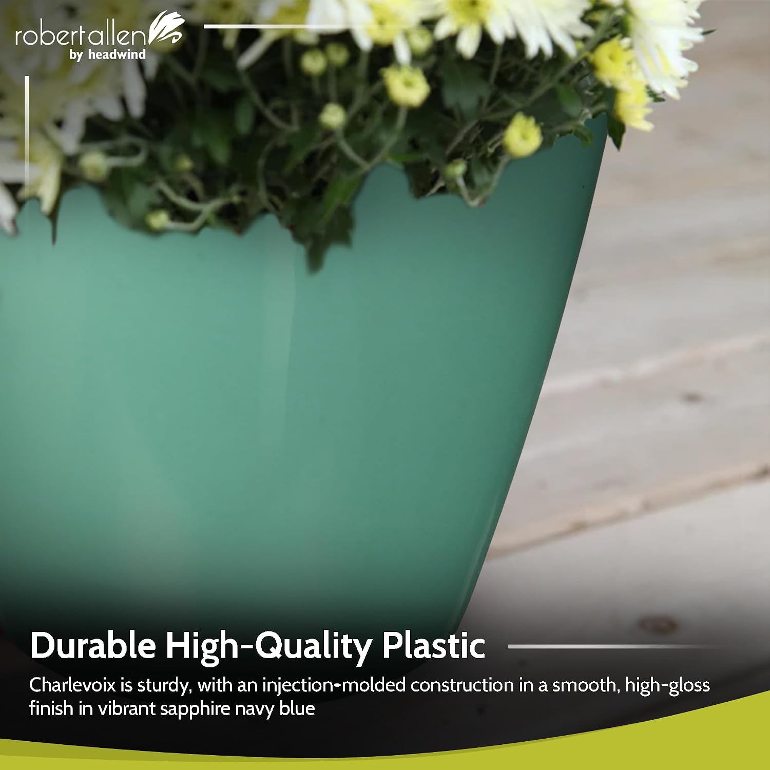 Home & Garden PIM01280 Charlevoix Durares Planter, 10" - Tango