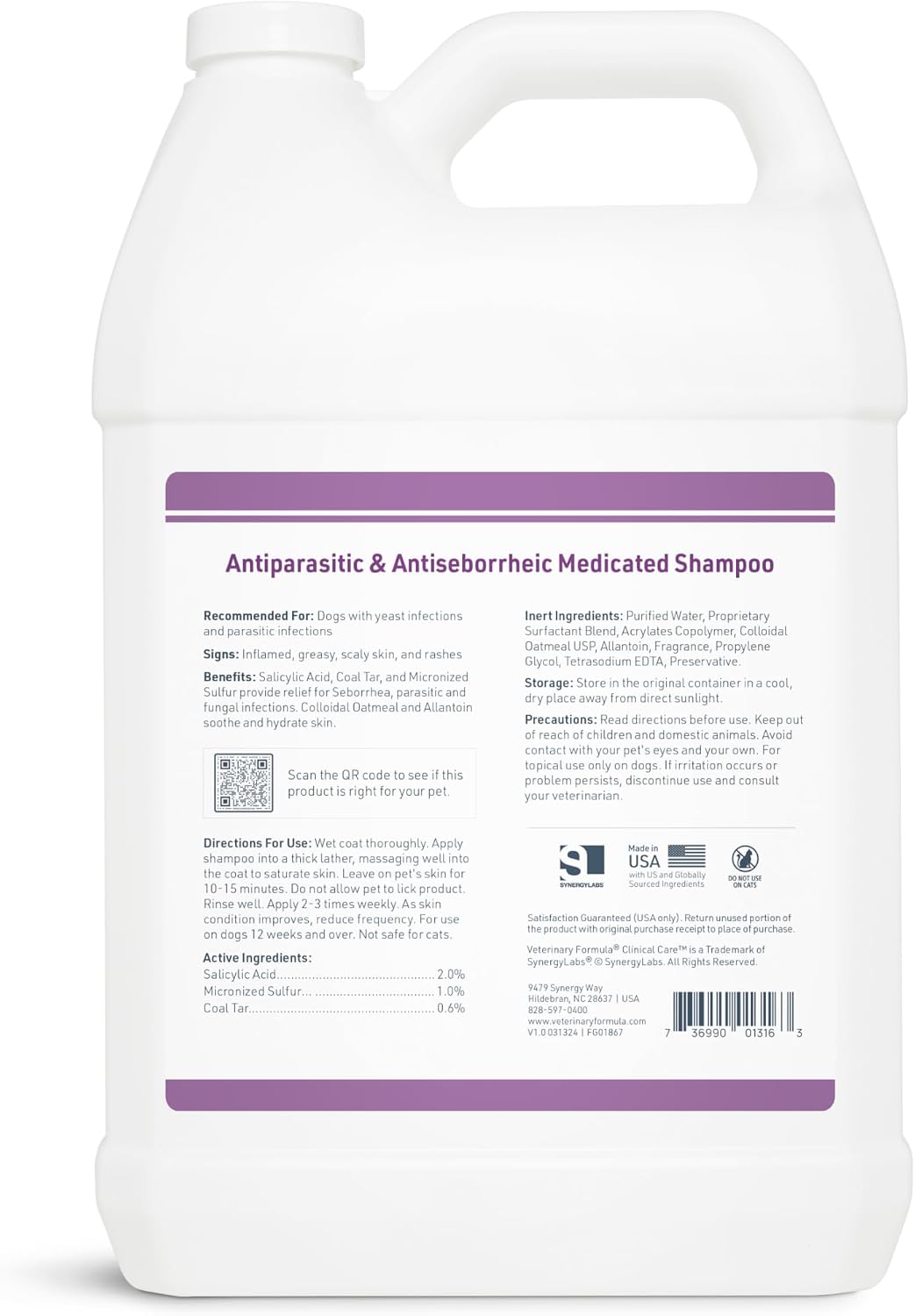 Veterinary Formula Clinical Care Antiparasitic & Antiseborrheic Wash, 16 oz