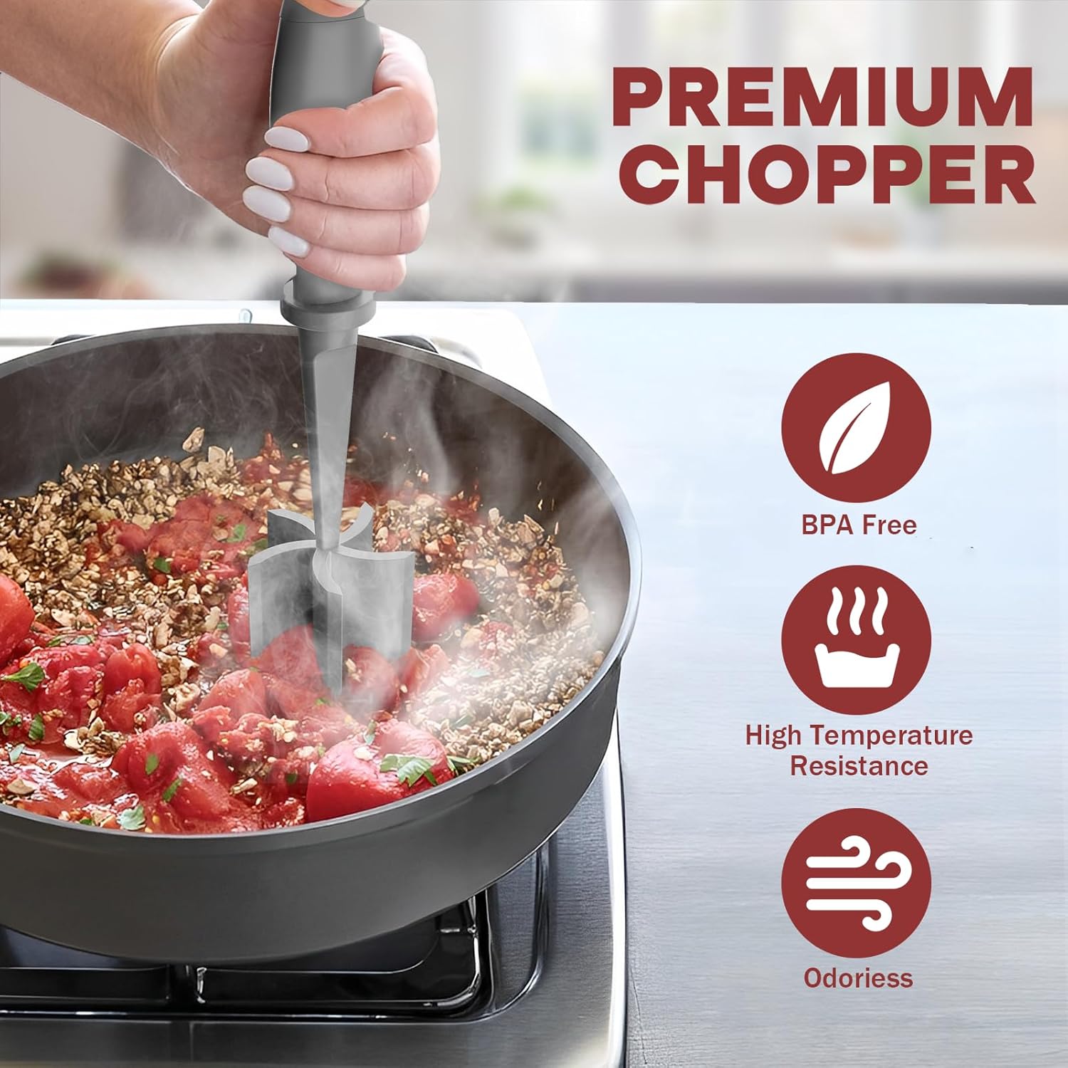 PGYARD Meat Chopper Hamburger Grinder, Kitchen Smasher for Ground Beef