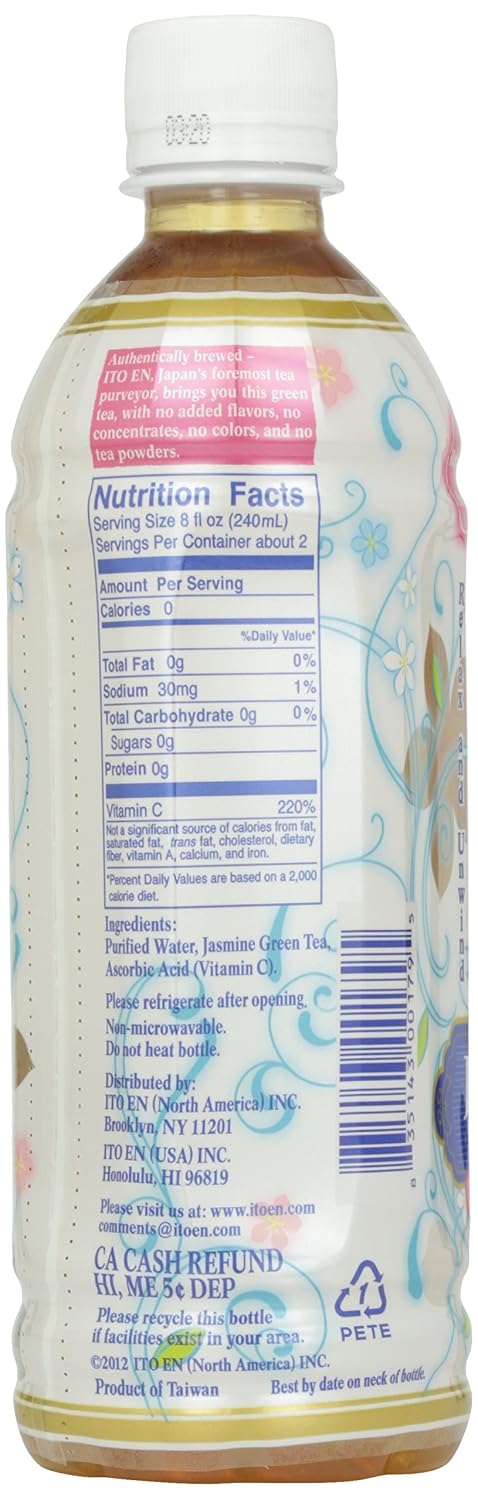 Ito En Tea Oi Ocha Green Tea, Unsweetened, 16.9 Ounce (Pack of 12)