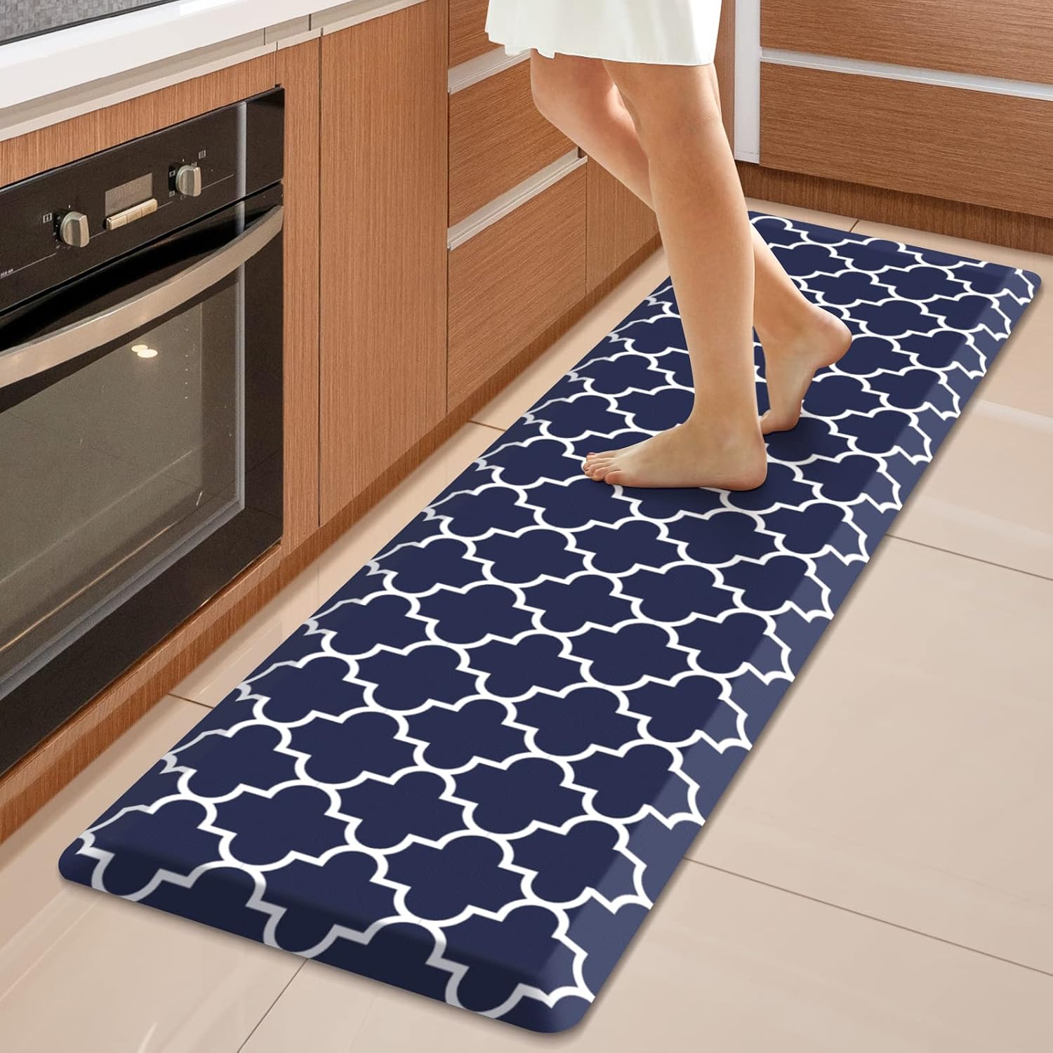 WISELIFE Kitchen Mats and Rugs Cushioned Anti-Fatigue, 17.3"x 60", Grey