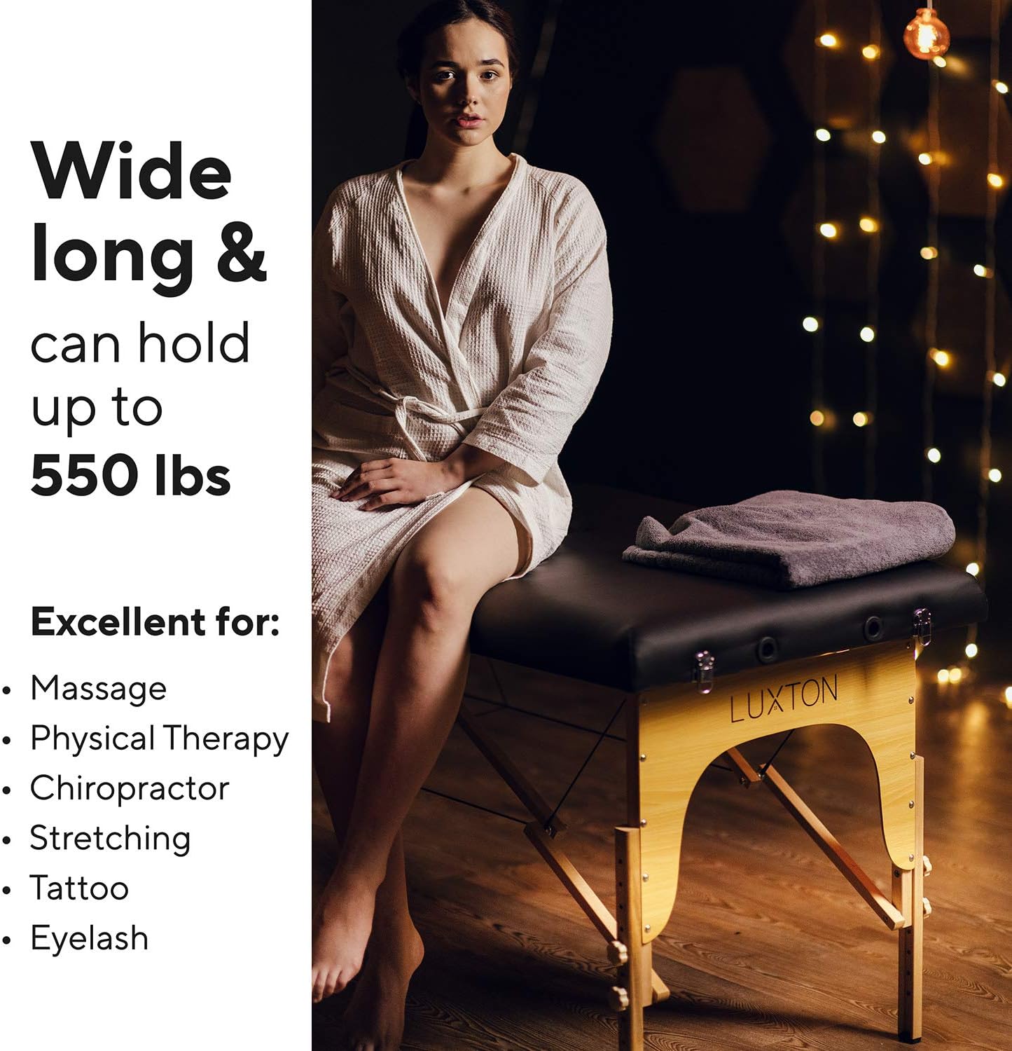 Memory Foam Massage Table Premium Portable Foldable Massage Bed Height Adjustable 72 Inches Long 27 Inches Wide Home Salon Spa Bed Tattoo Table with