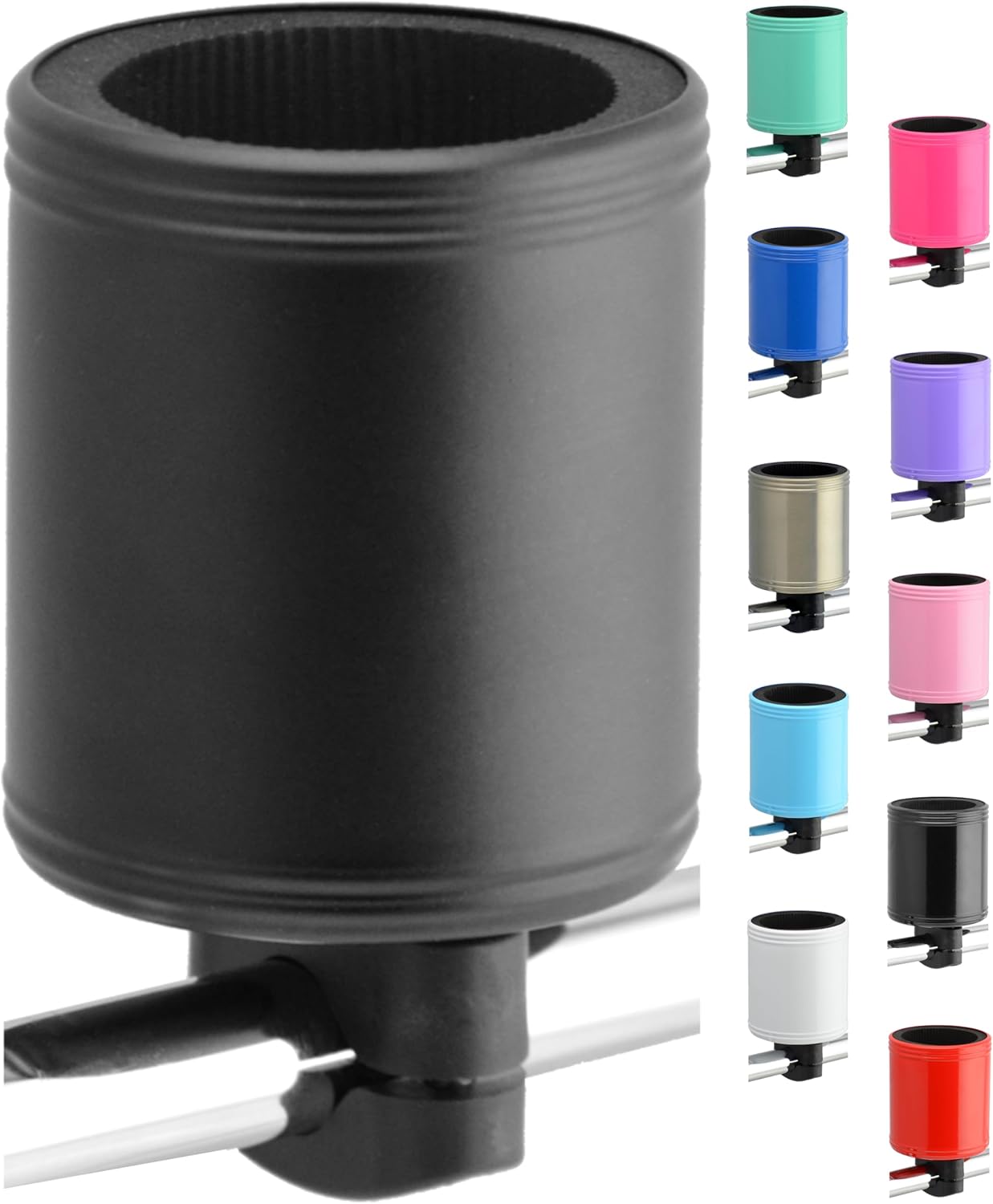 Kroozie 2.0 Bicycle Cup Holder - The Ultimate Bike Cup Holder for Beach Cruisers, E-Bikes, Scooters, Strollers – A premium stainless steel handlebar drink holder that lasts