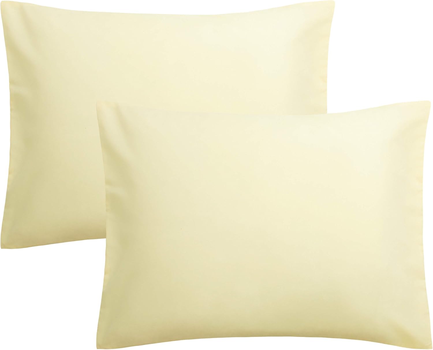 FLXXIE 2-Pack Microfiber Standard Pillow Cases, Envelope Style, White