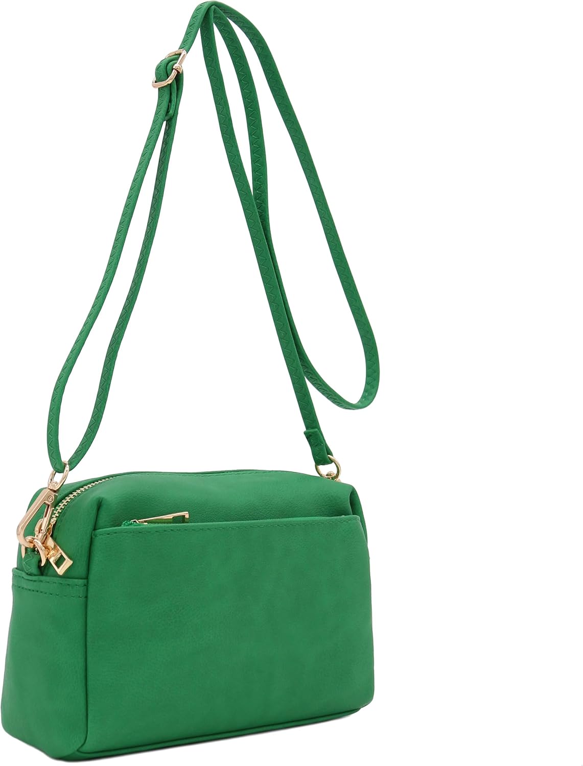Triple Zip Small Crossbody Bag