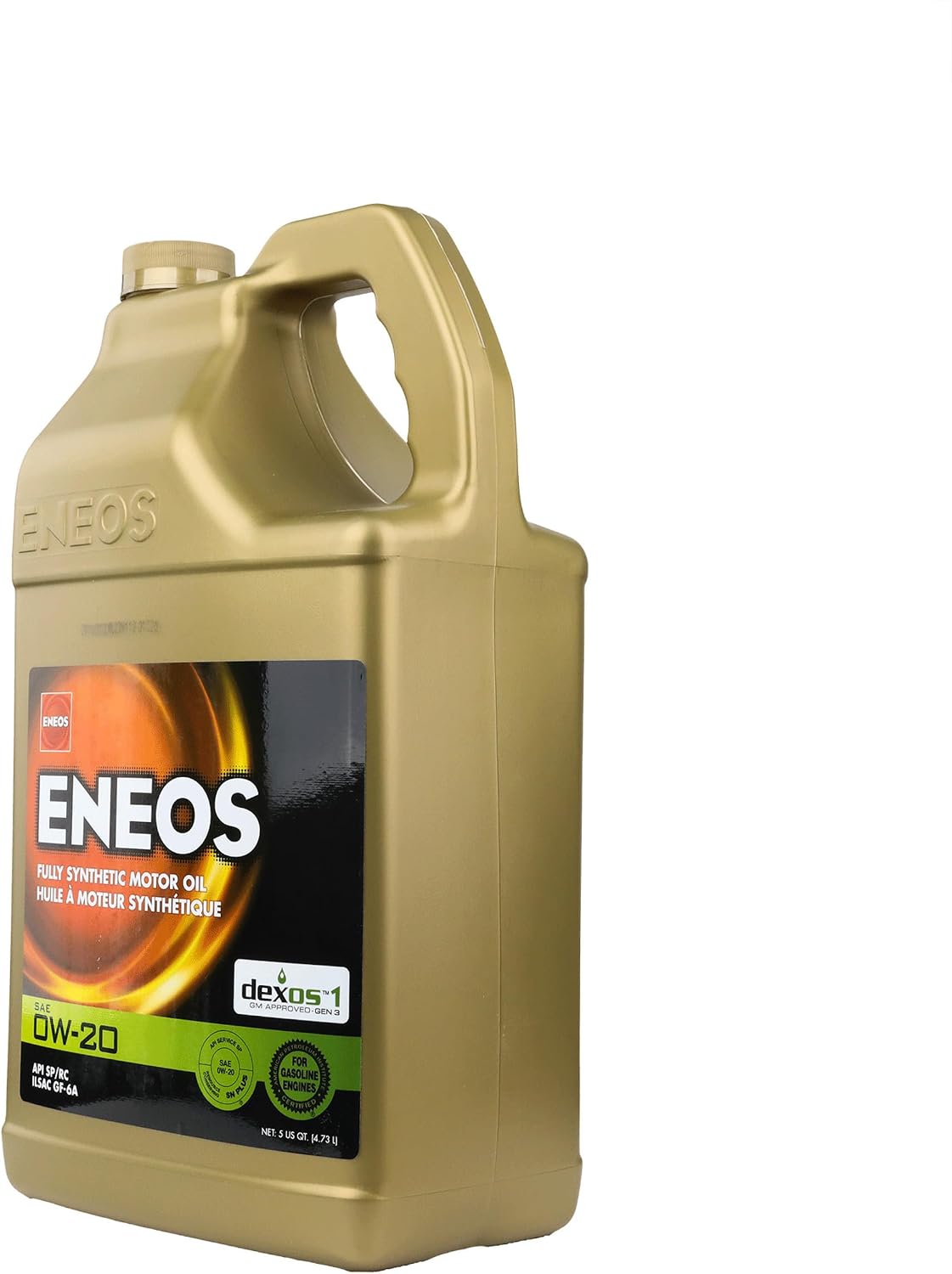 ENEOS 0W-20 Fully Synthetic Motor Oil, API SQ, dexos1 Gen3, 1 Qt