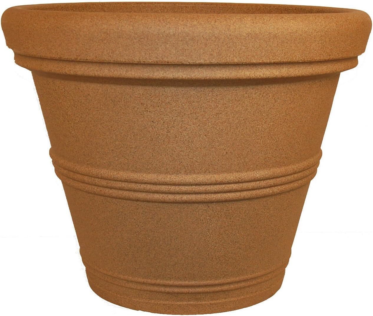 Tusco Products T30 Rolled Rim Pot, Round, Terra Cotta, 30-Inch