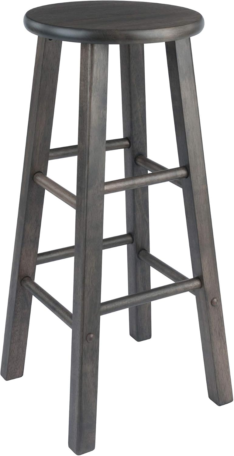 Winsome Element Counter Stools, Natural & White, 24", 2 Piece Set