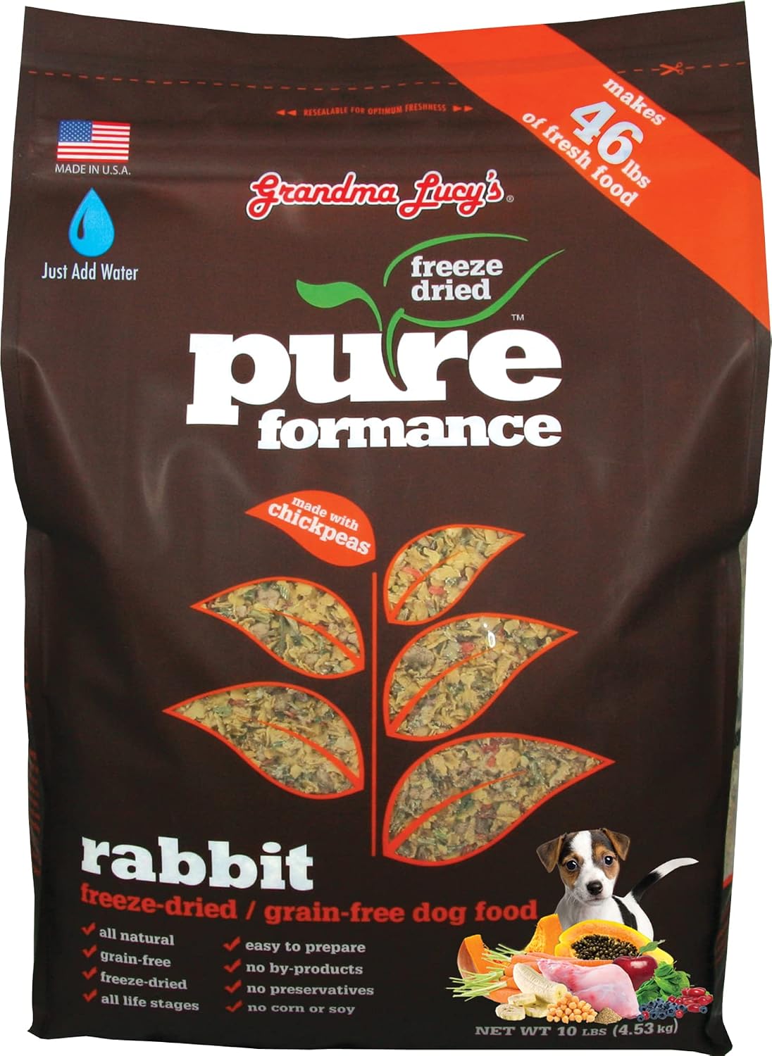Grandma Lucy's PUREformance Pre-Mix Dog Food, Grain Free and Freeze-Dried - 3Lb Bag