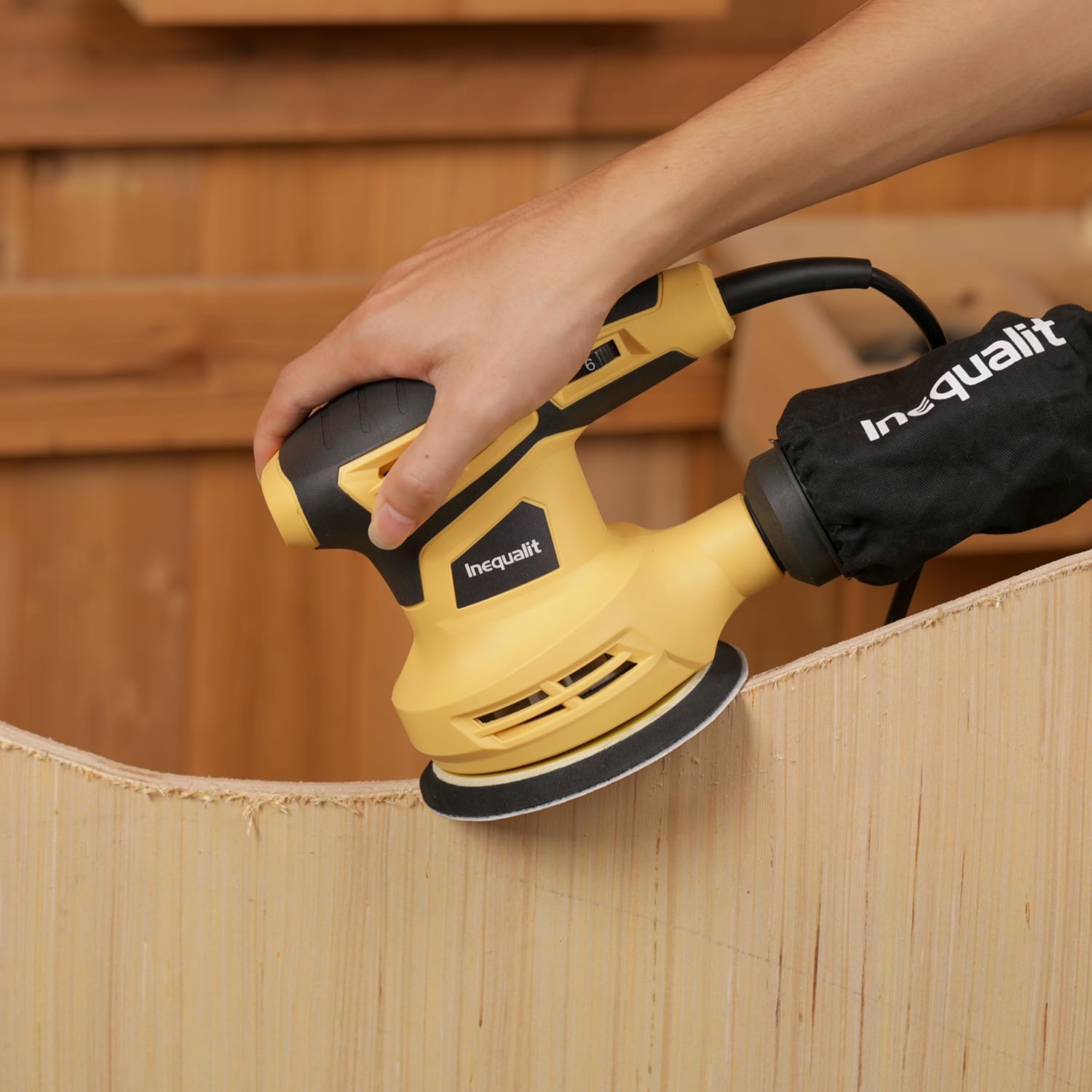 280W Random Orbital Sander Corded 5-inch Electric Palm Sander | 13000 OPM Electric Palm Sander for Woodworking, Sanding & Polishing, 6-Speed, Dust Box