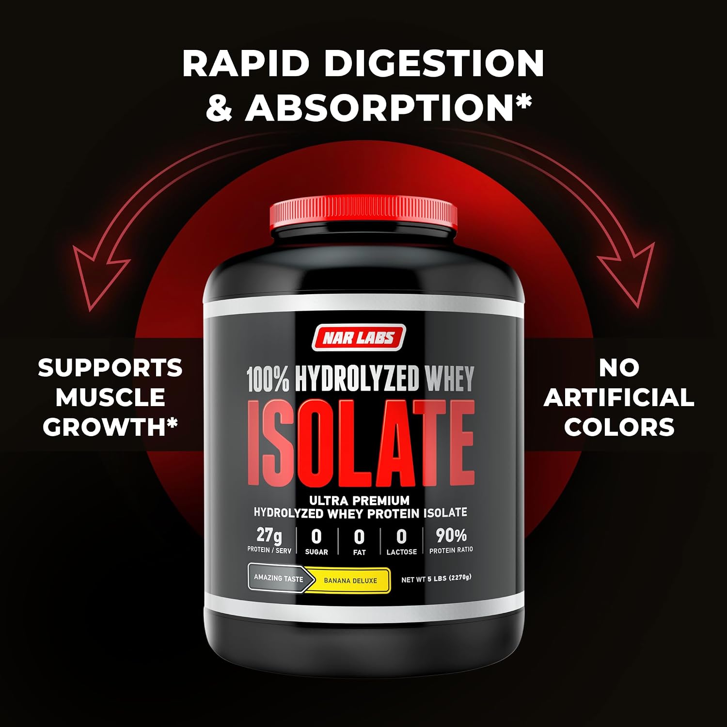 Hydrolyzed Whey Protein Isolate 5 lbs (Vanilla Deluxe)