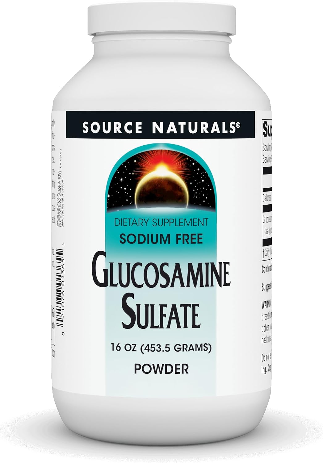 Source Naturals Glucosamine Sulfate, 8 oz Powder | Sodium-Free Powder For Joint Support*