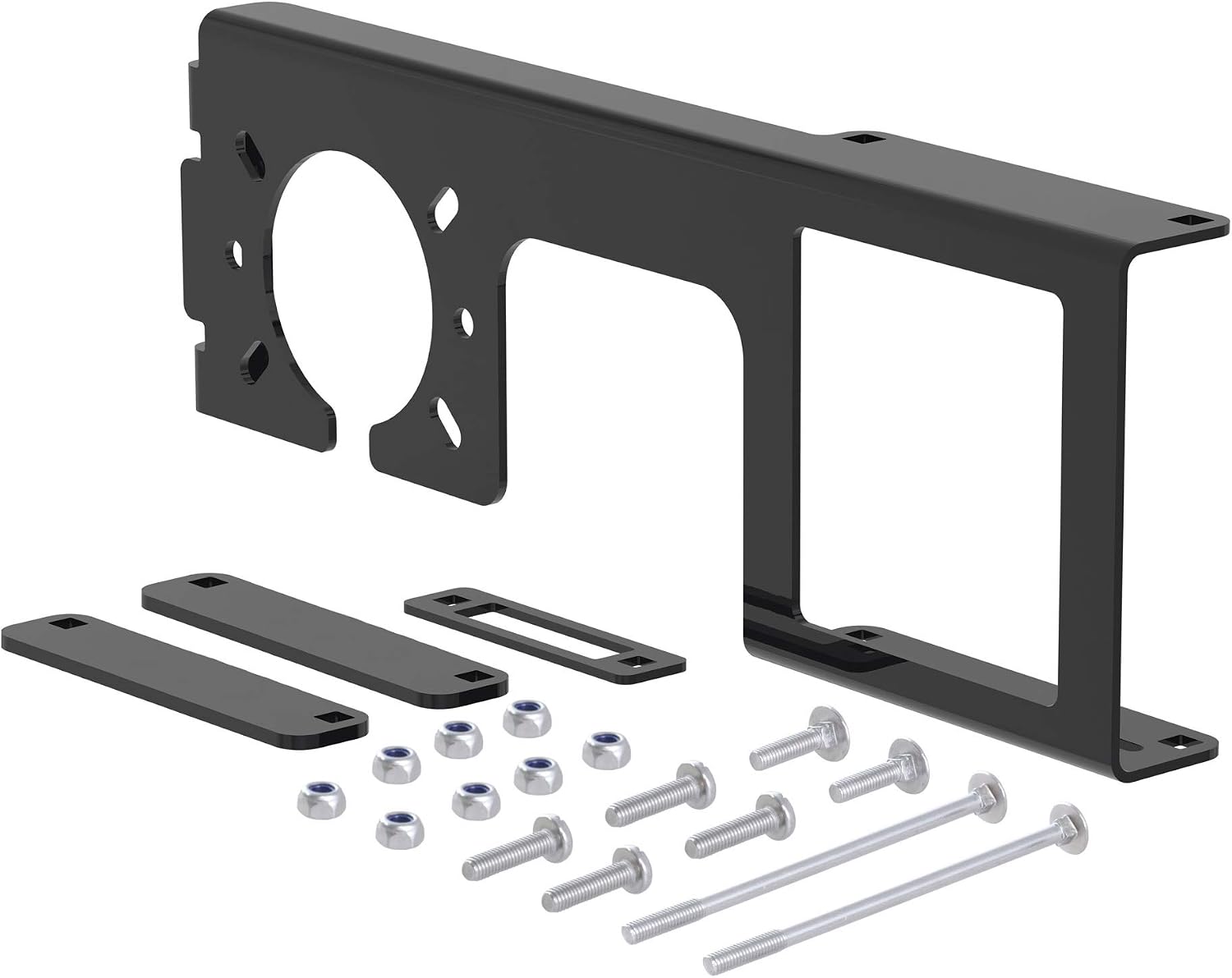 CURT 58003 Easy-Mount Trailer Wiring Bracket for 2-1/2 Inch Receiver, Fits 4 or 5-Way Flat and 6 or 7-Way Round Connector Sockets