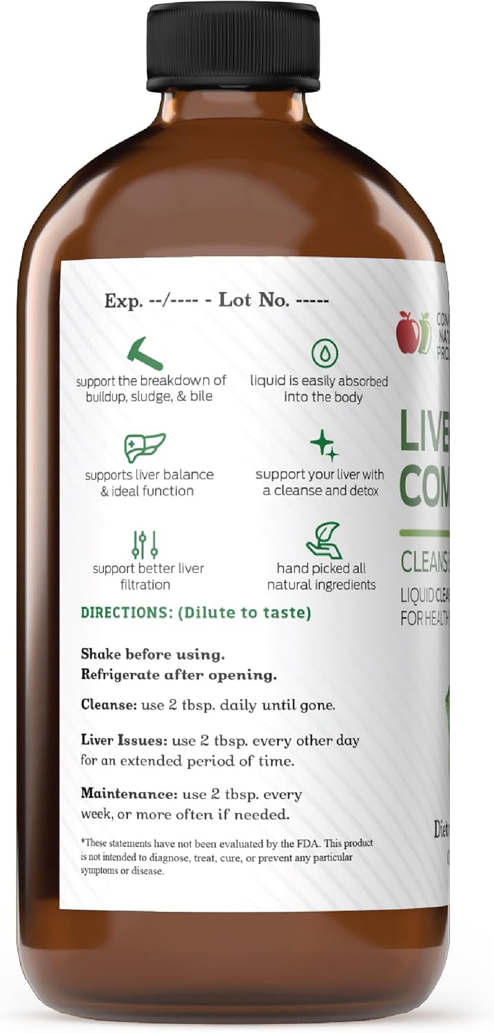 CNP | Liver Complete Liquid 8oz - Milk Thistle Chanca Piedra Detox Aid | Organic liver cleanse liquid with milk thistle, dandelion and chanca piedra for detox support and easy absorbing herbal aid