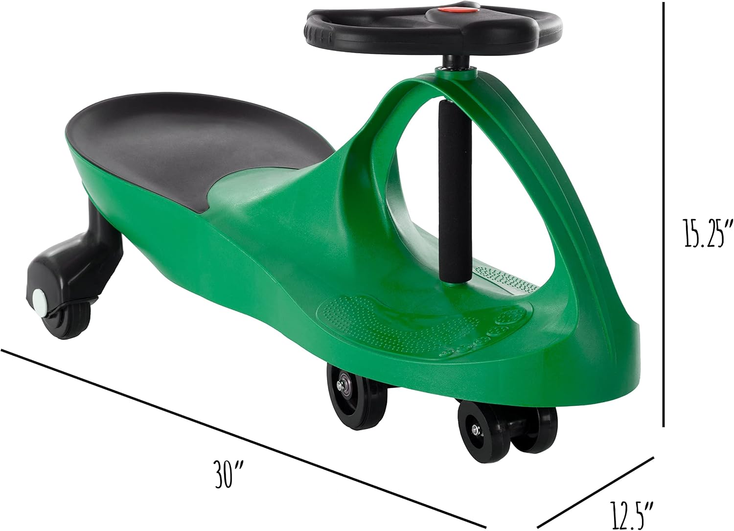 Wiggle Car Ride On Toy - No Batteries, Gears or Pedals - Twist, Swivel, Go - Outdoor Ride Ons for Kids 3 Years and Up by Lil' Rider (Hot Pink)