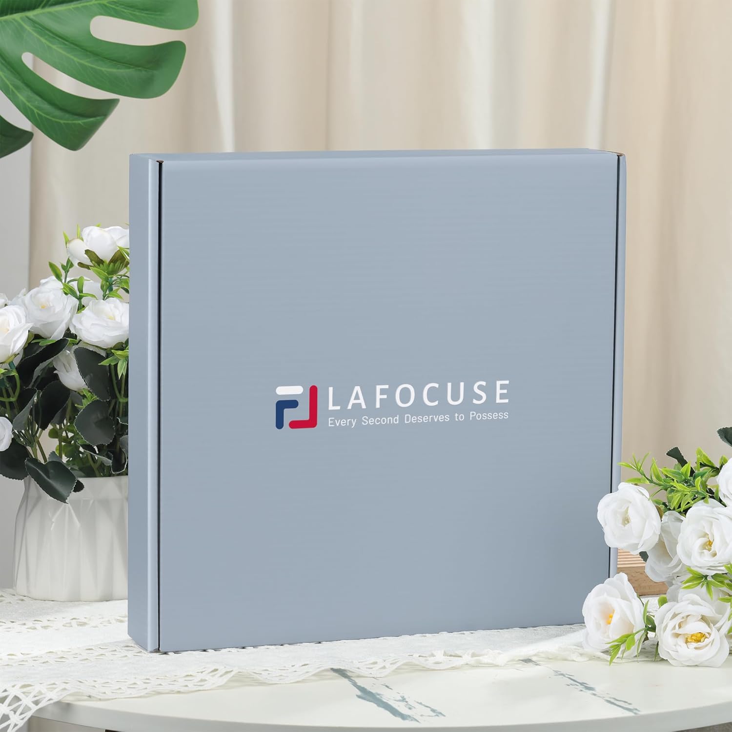 Lafocuse 12 Inch Brown Outdoor Wall Clocks with Temperature and Humidity