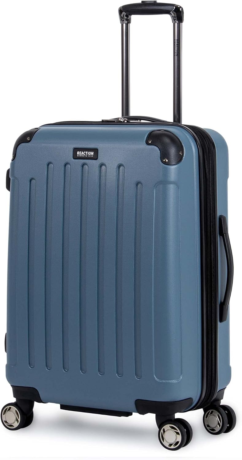 Kenneth Cole REACTION Renegade Luggage Expandable 8-Wheel Spinner Lightweight Hardside Suitcase, Champagne, 20-Inch Carry On