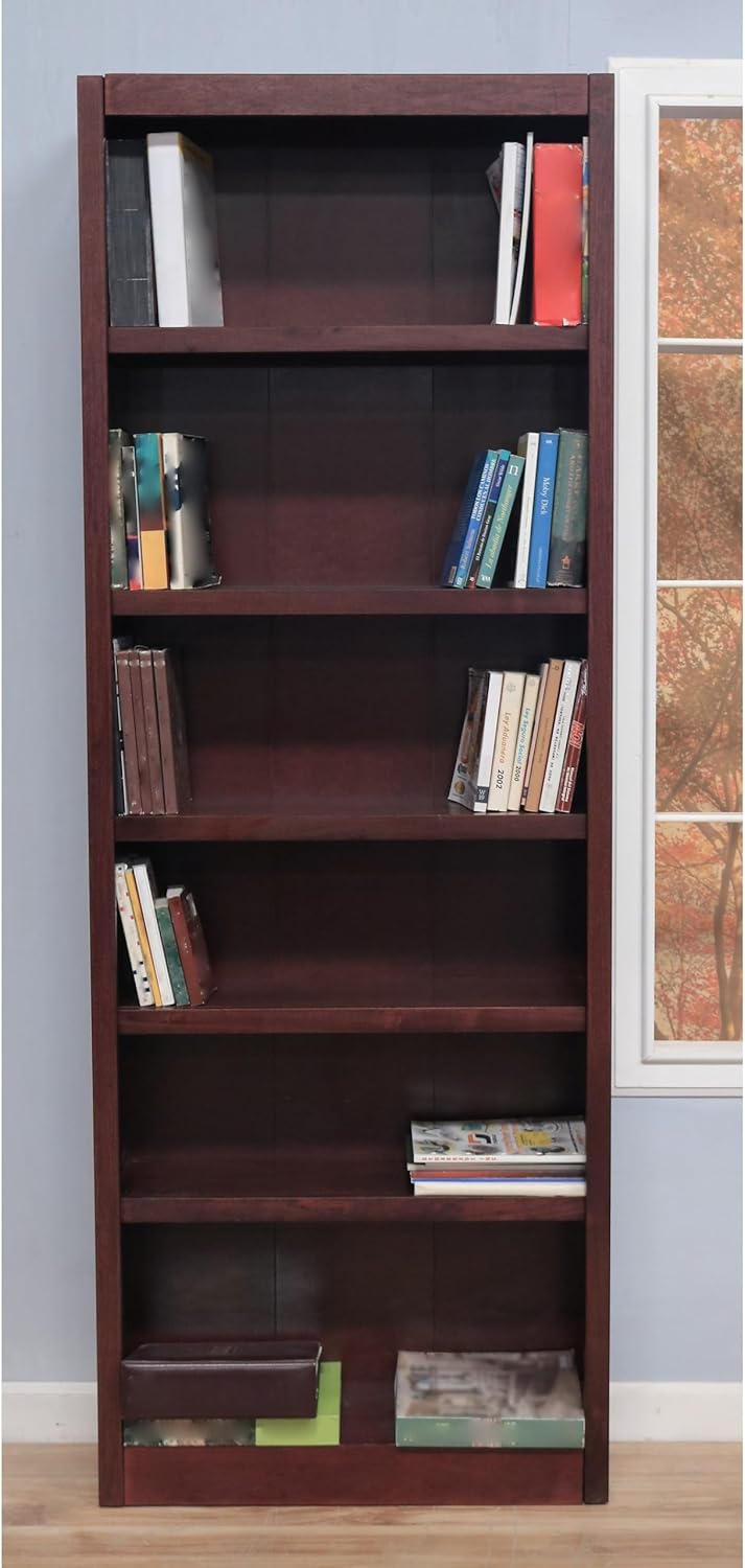 Concepts In Wood Midas Six Shelf Bookcase 84" H Cherry Finish