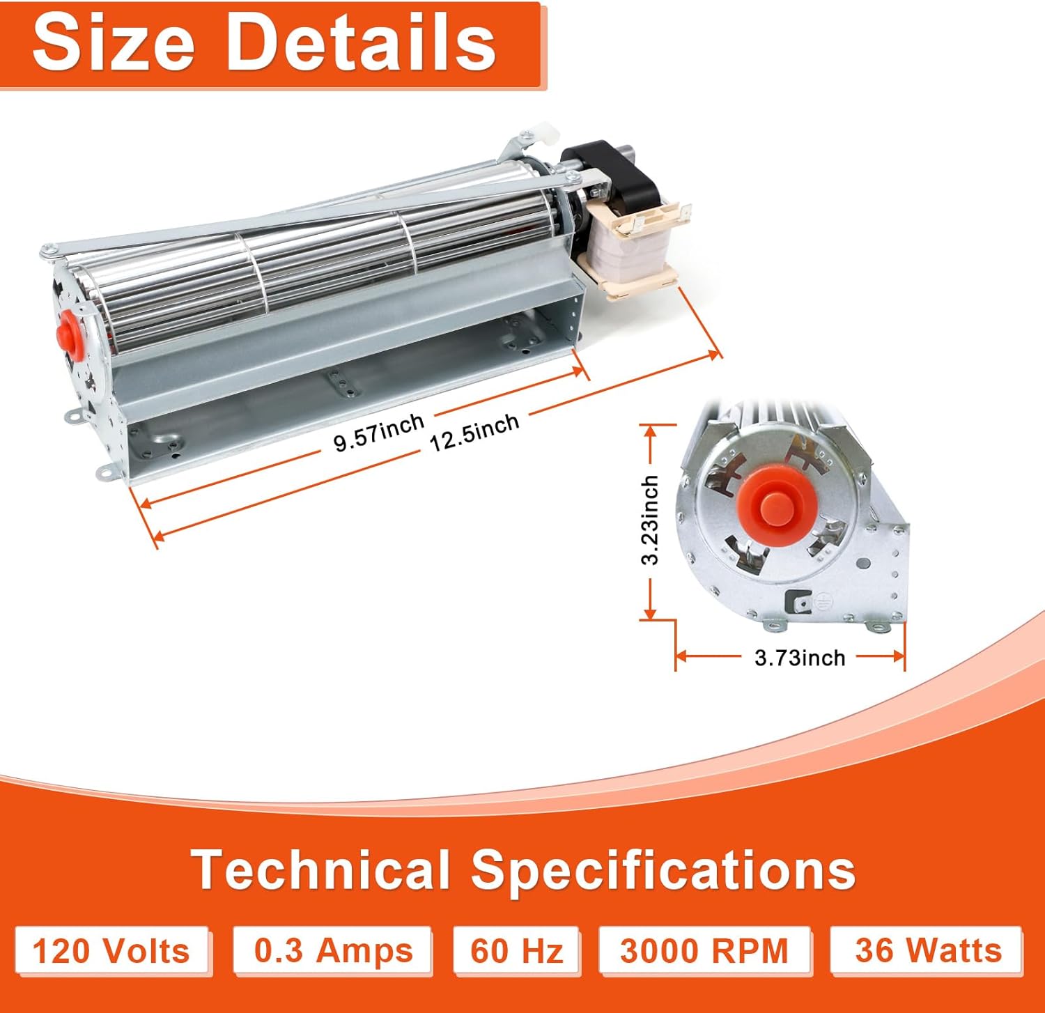 Replacement Fireplace Blower Kit for Heatilator, Majestic, Lennox, Temco Fireplace
