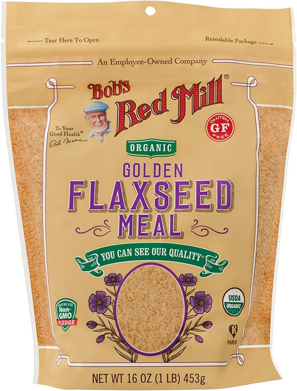 Bob's Red Mill Golden Flaxseed Meal, 16.0 Ounce (Pack of 2)