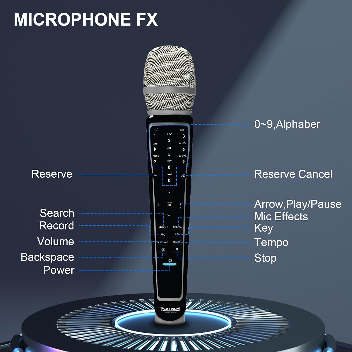 The Platinum Karaoke System for Adults Features Dual UHF Metal Wireless Dynamic Mic, Supports 4K UHD Movie Playback