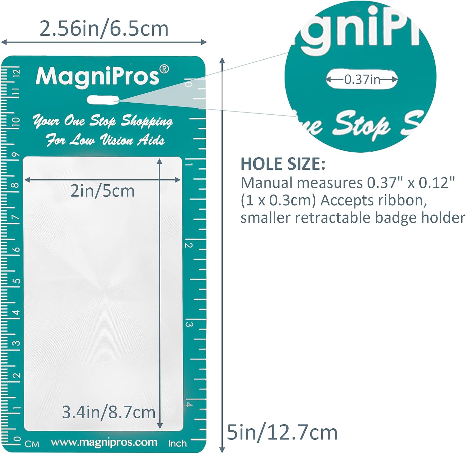 MAGDEPO 3X Magnifier Bookmark Ruler, Credit Card Size Magnifier, Card Protector with Magnifying Lens
