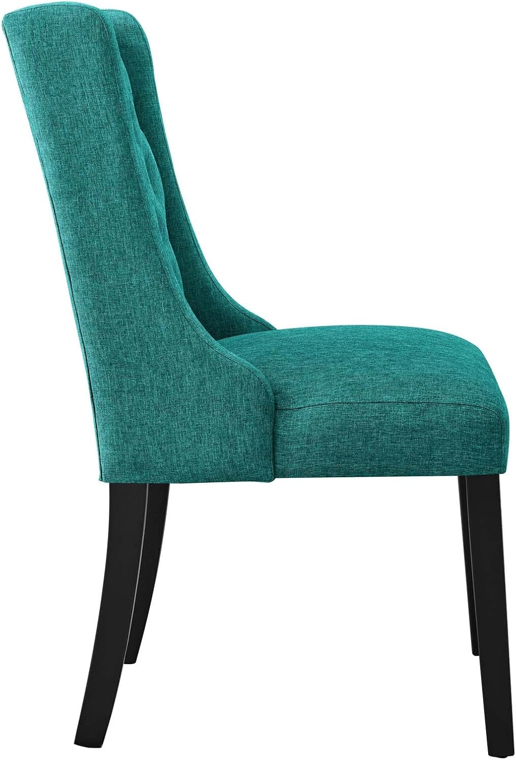 Modway Baronet Modern Tufted Upholstered Fabric Parsons Kitchen and Dining Room Chair in Beige