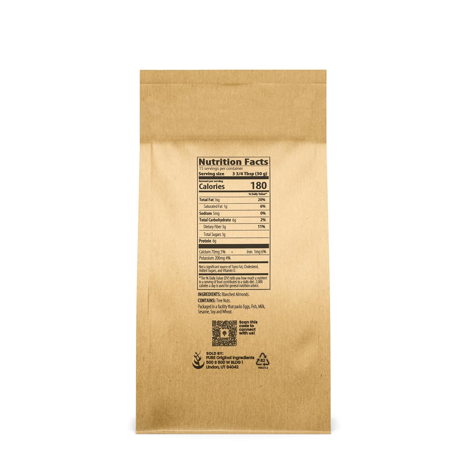 Pure Original Ingredients, Almond Flour, Blanched, Extra Fine, 3 Lb | For baking, cooking, and pantry use