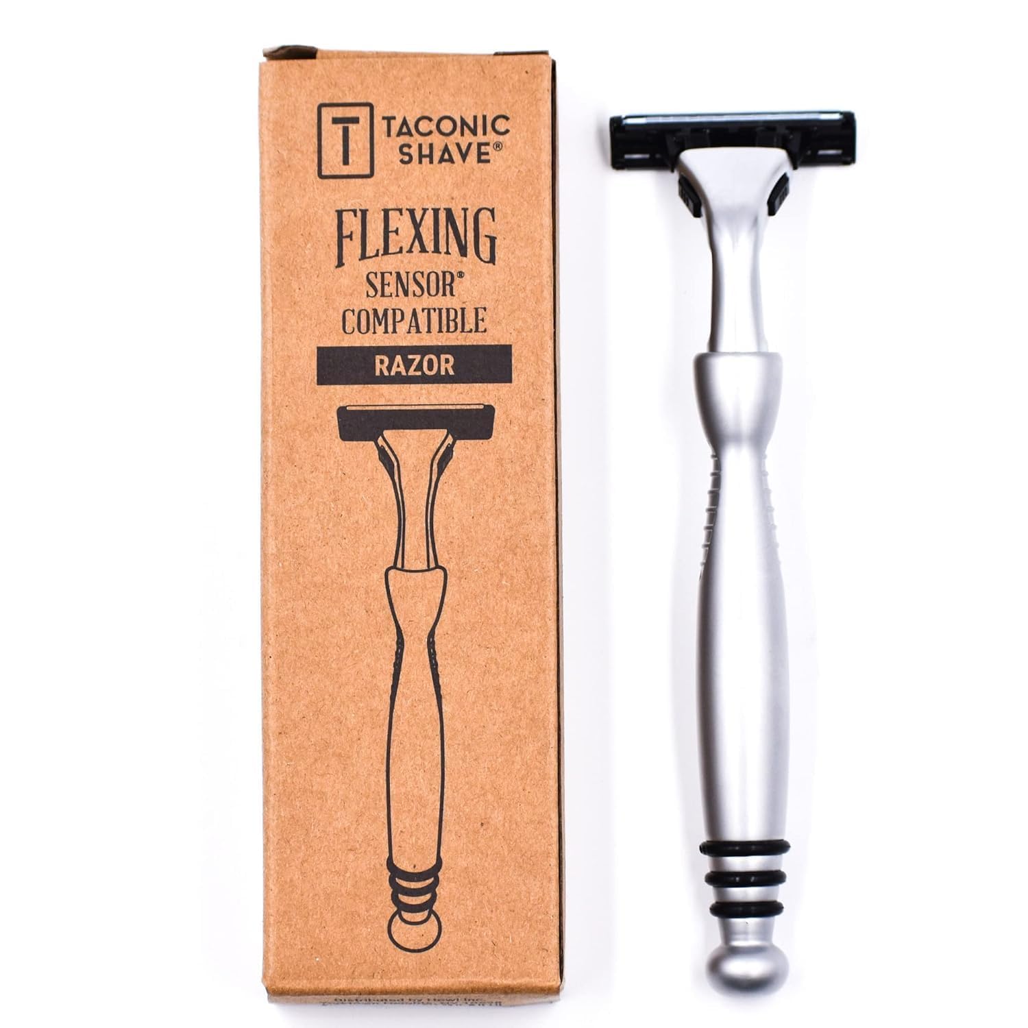 Taconic Heavyweight Sensor-Compatible Triple Blade Pivot Razor | Heavyweight Pivoting Handle Accepts Sensor And Sensor Excel Cartridges And Includes