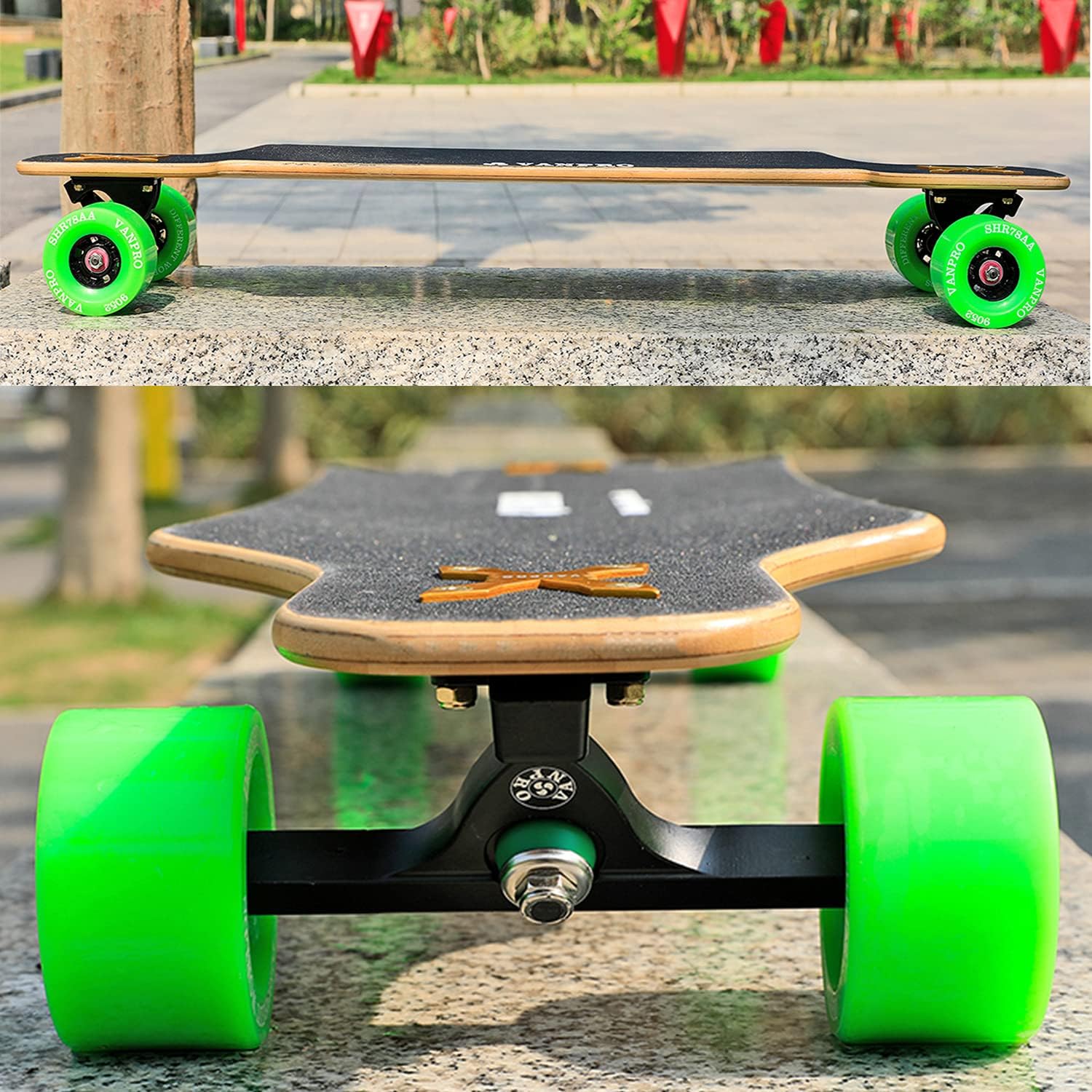 vanpro DIY Electric Skateboard Longboards Wheel 90MM 9052 pu for Cruising, Carving, Free-Style, Wheels Flywheels 608rs Bearings Cored Classics Wheel