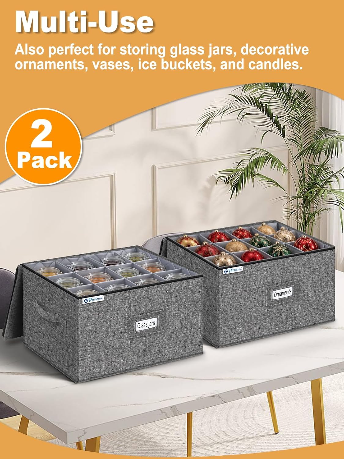 China Storage Containers, 4-Pack Hard Shell Plate & Dish Cases for Moving | Padded dividers and quilted lining protect plates and dishes; stackable for moving and holiday storage, beige hold set of 12