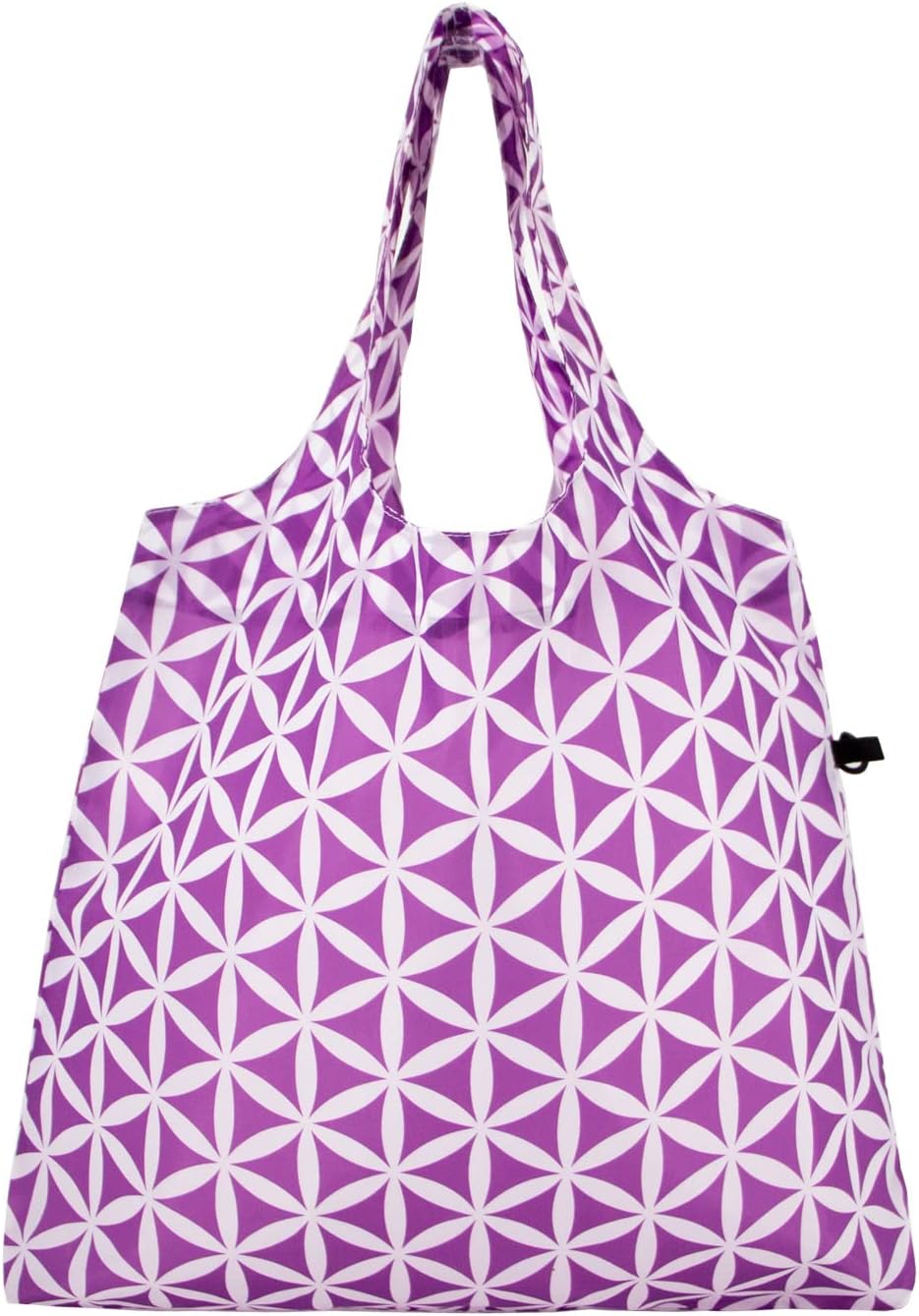 HOLYLUCK Reusable Grocery Bags,Heavy Duty Foldable Shopping Tote Bag (Standard, 3 Blue Geometric Flowers)