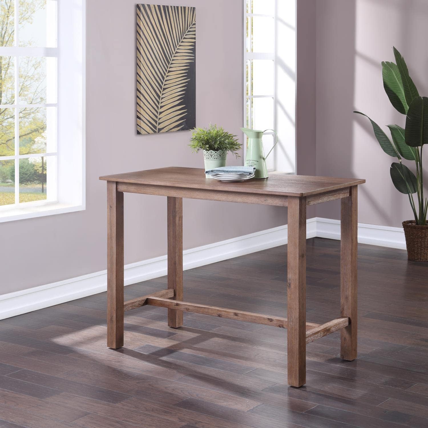 Boraam Sonoma Pub Table - Barnwood Wire-Brush