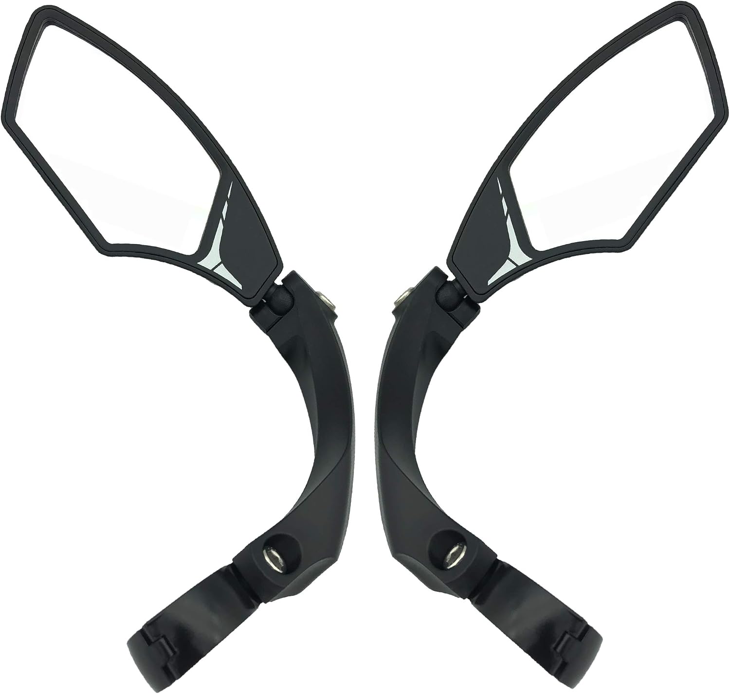 Hafny Handlebar Bike Mirror – HD Glass, Wide Angle, Adjustable 360° Rear View – Shatterproof, Anti-Glare, Premium, MTB, E-Bike, and Commuter Cycling Safety, HF-MR095 (Silver Left)