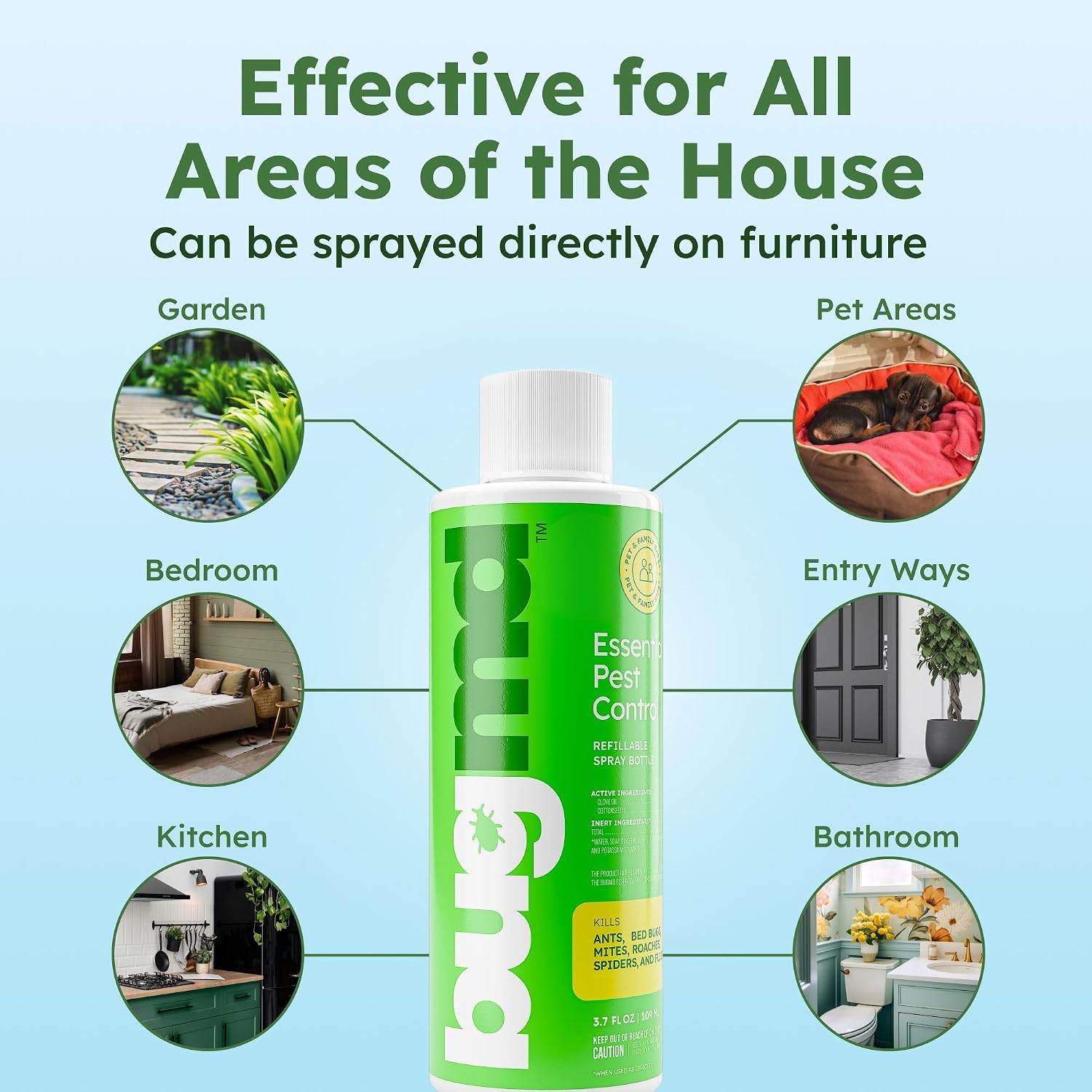 BugMD Ant Killer and Bug Spray Concentrate - Plant-Powered (3.7 oz)