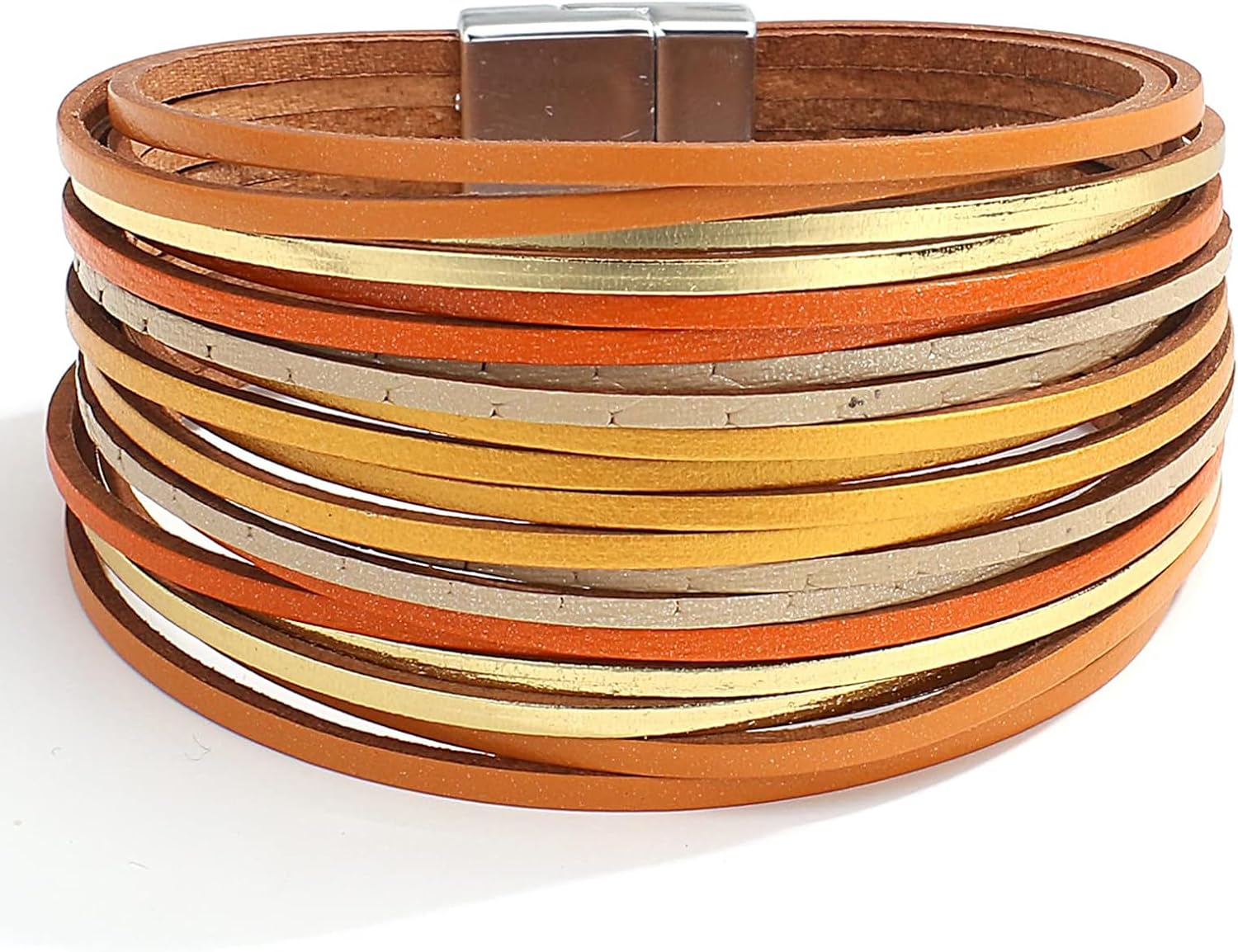 Fesciory Leather Wrap Bracelets for Women, Boho Western Layered Jewelry