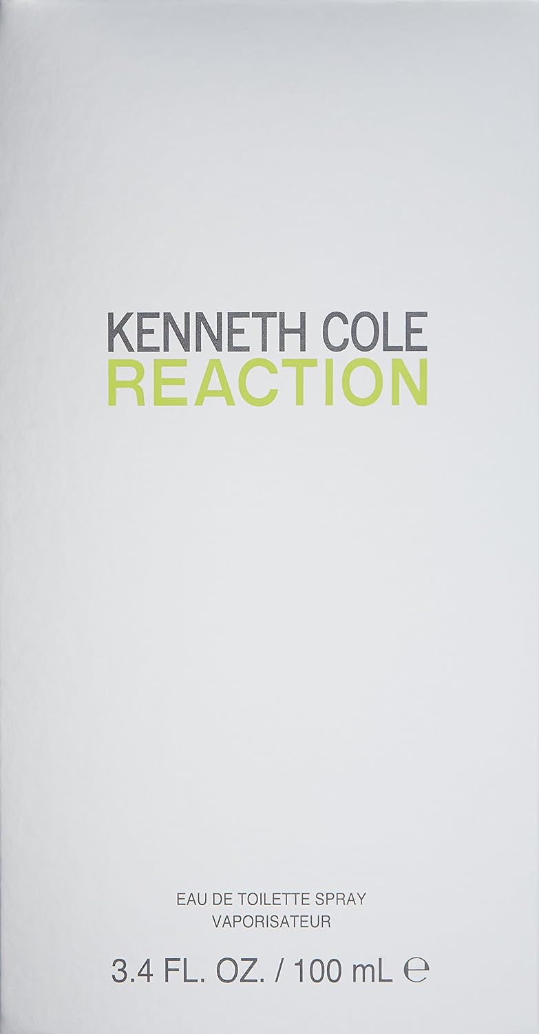 Kenneth Cole Reaction Eau de Toilette Spray Cologne for Men, Notes of Juicy Lime, Crisp Green Apple, Patchouli, Citrus Green Woody Fragrance, Fresh & Energetic Scent