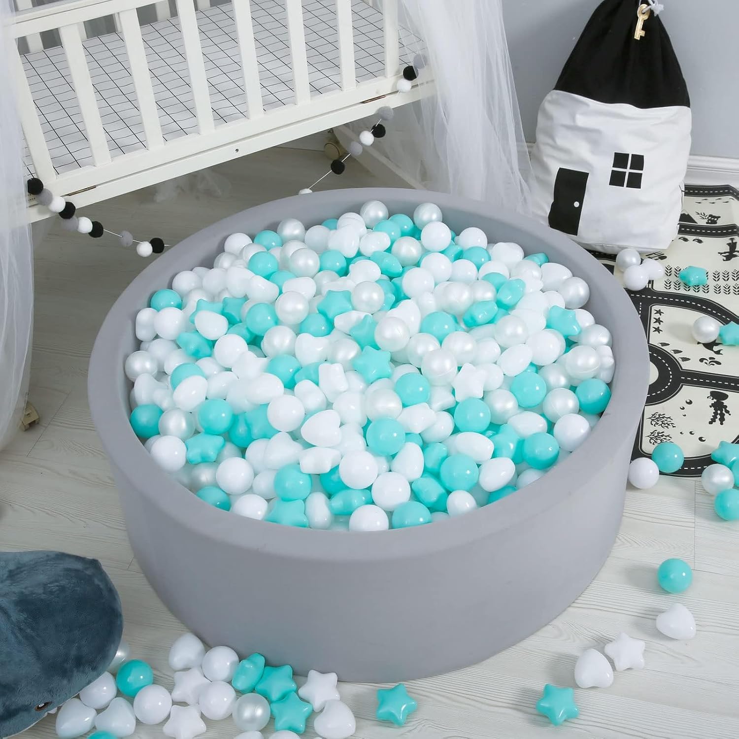 GOGOSO Ball Pit Balls 100 PCS for Toddles, Kids Plastic Balls for Ball Pit, Pool, Pink Party Accessories, Birthday Decoration