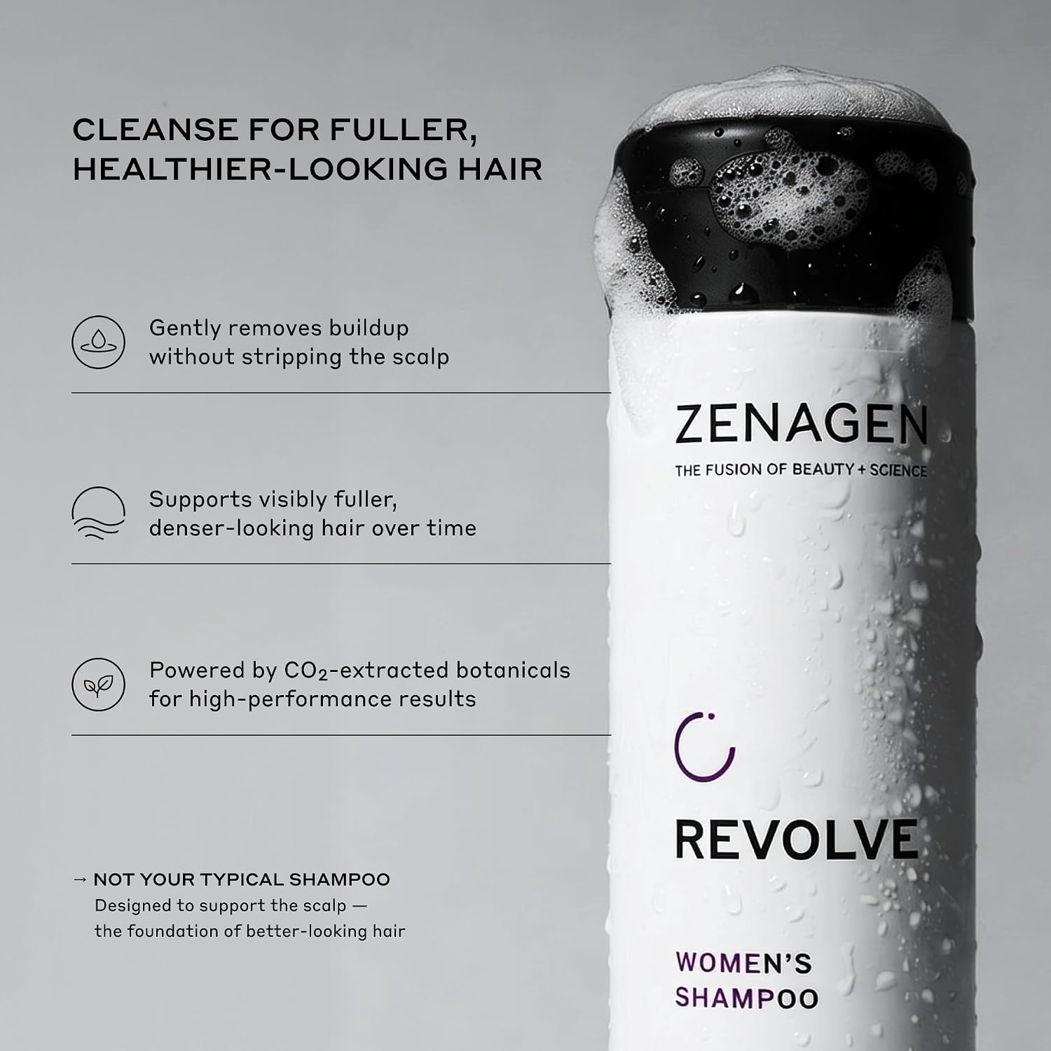 Zenagen Revolve Women's Thickening Shampoo | 5 Minute Hair Treatment